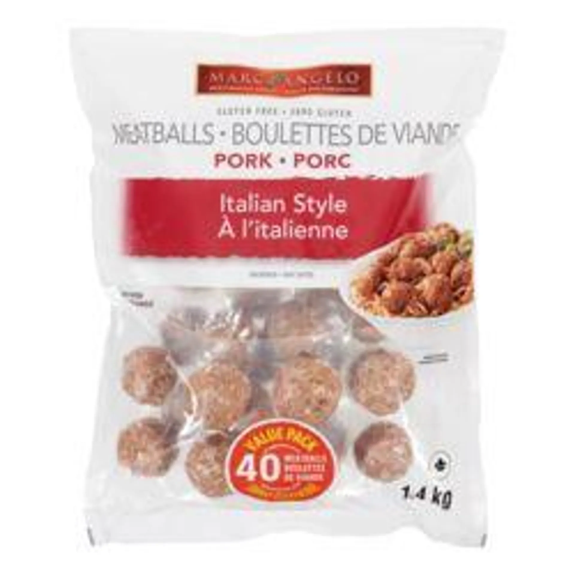 Italian Style Frozen Pork Meatballs