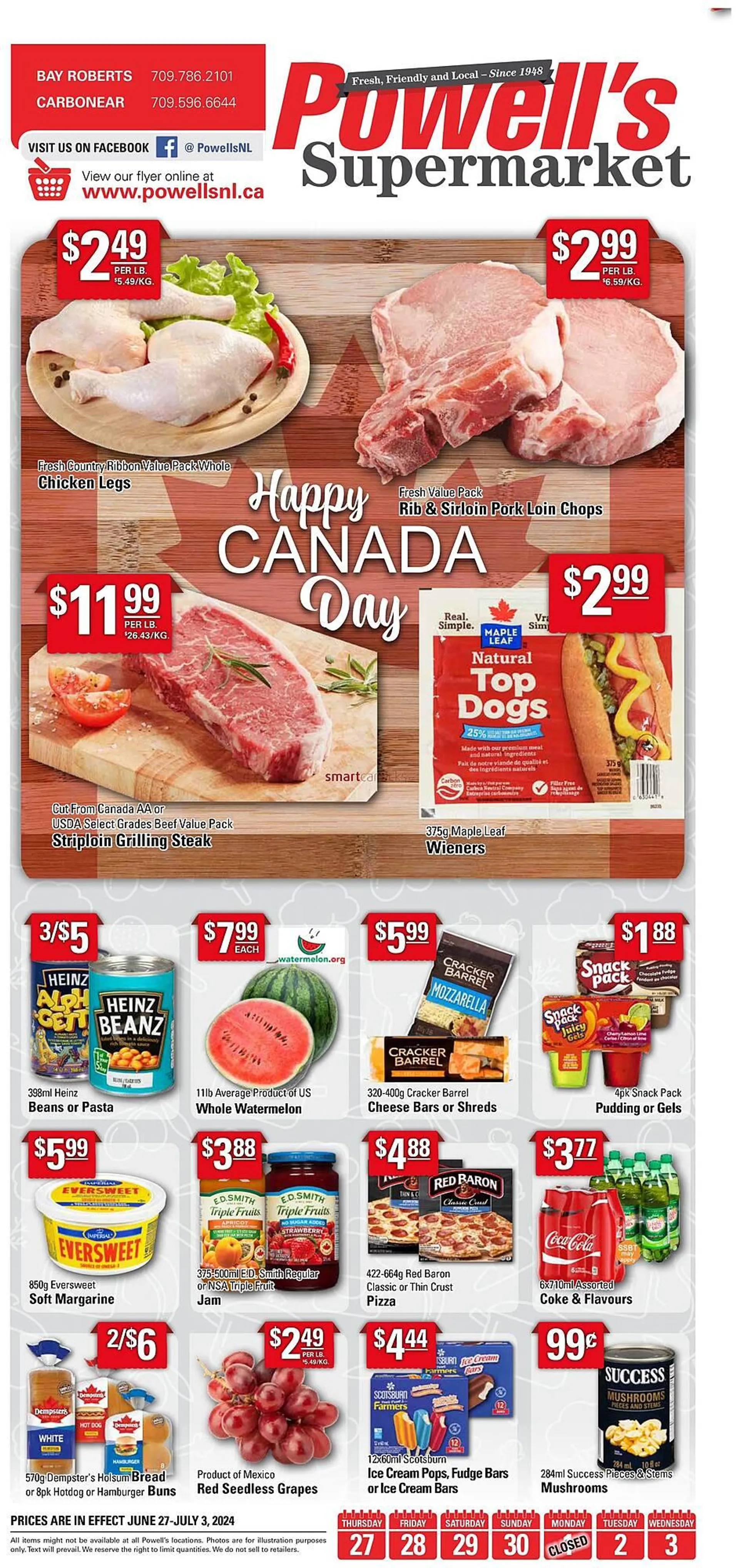 Powell's Supermarket flyer from June 27 to July 3 2024 - flyer page 1