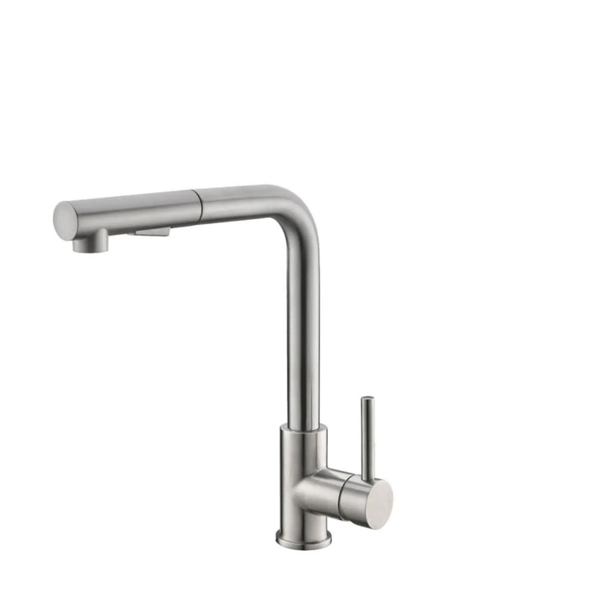 Single-Handle Pull-Down Sprayer Kitchen Faucet in Stainless Steel