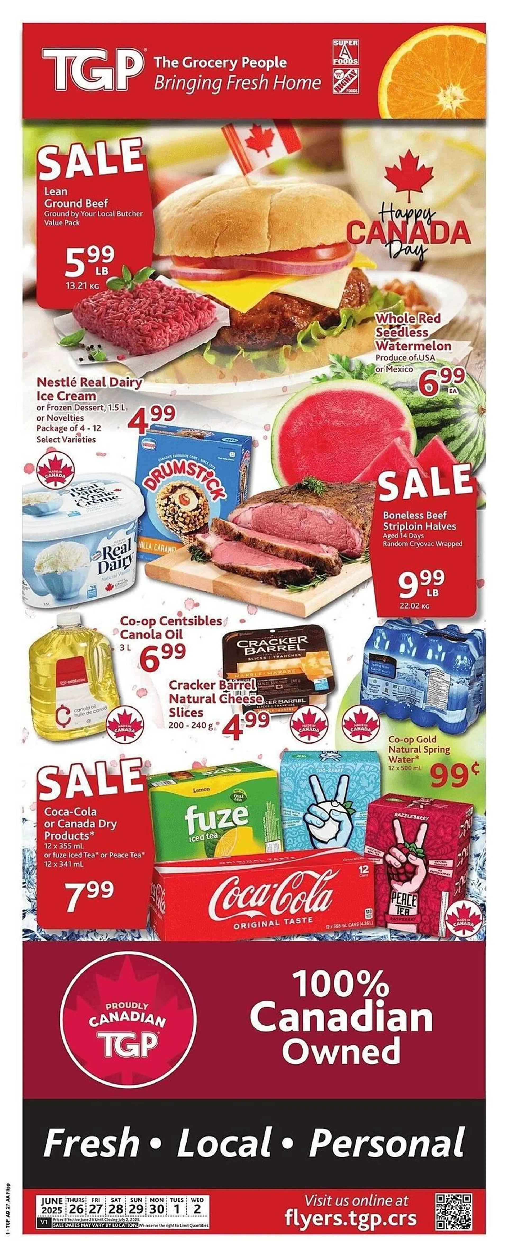 TGP The Grocery People flyer from June 26 to July 2 2025 - flyer page 1