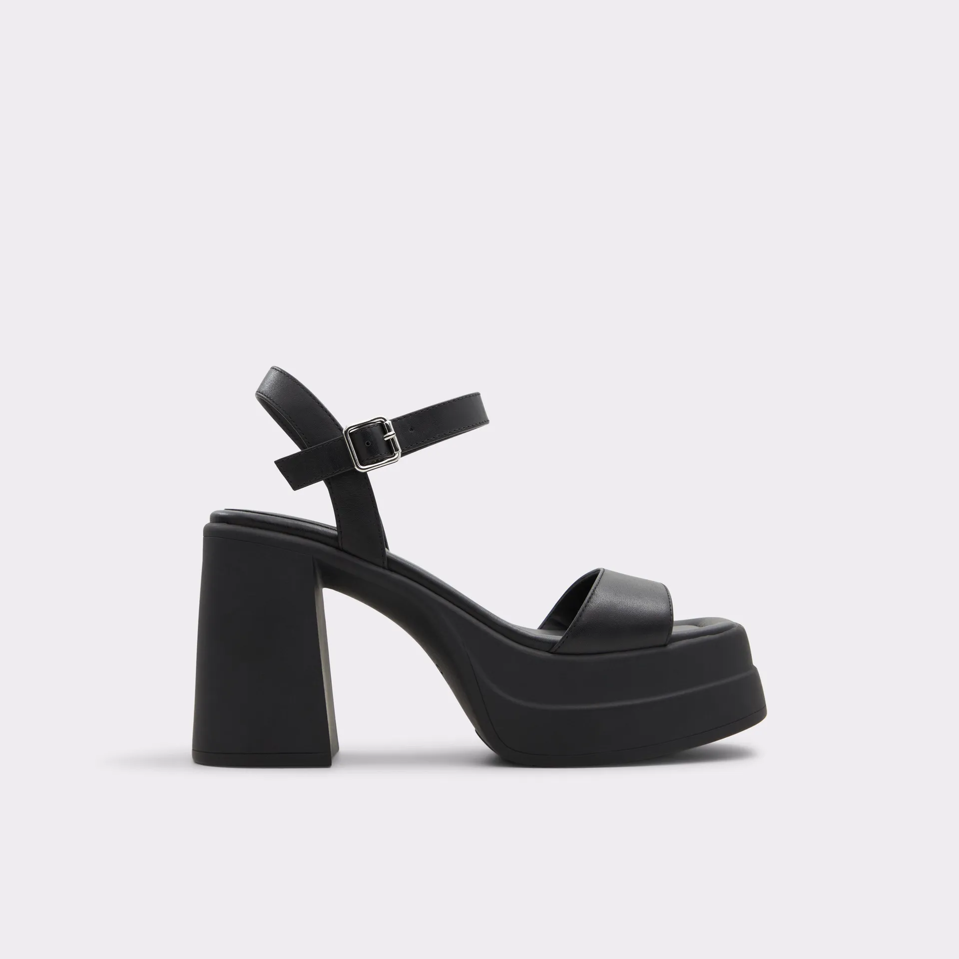 Black strappy platform sandal