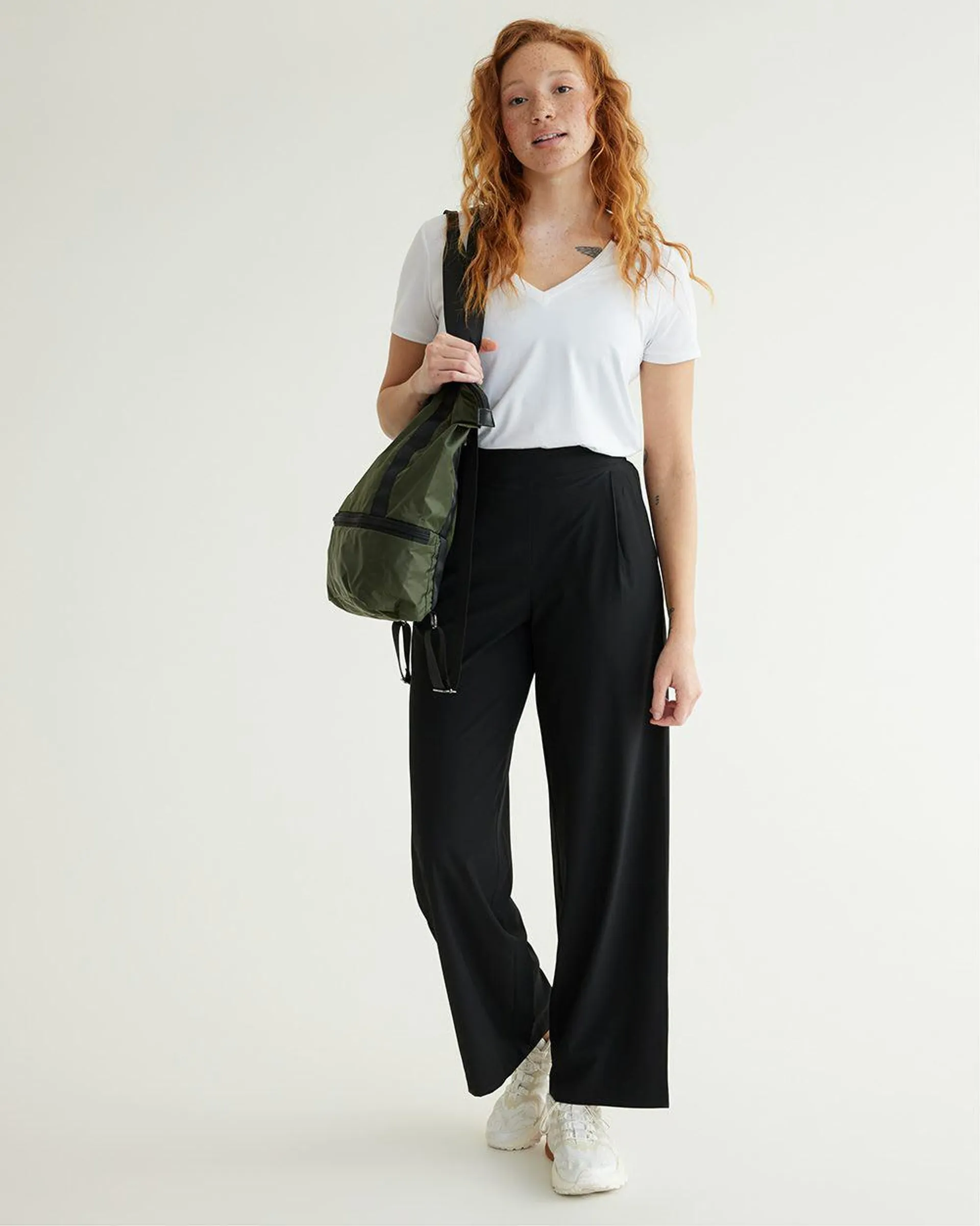 Wide-Leg Pant with Elastic Waistband - Hyba