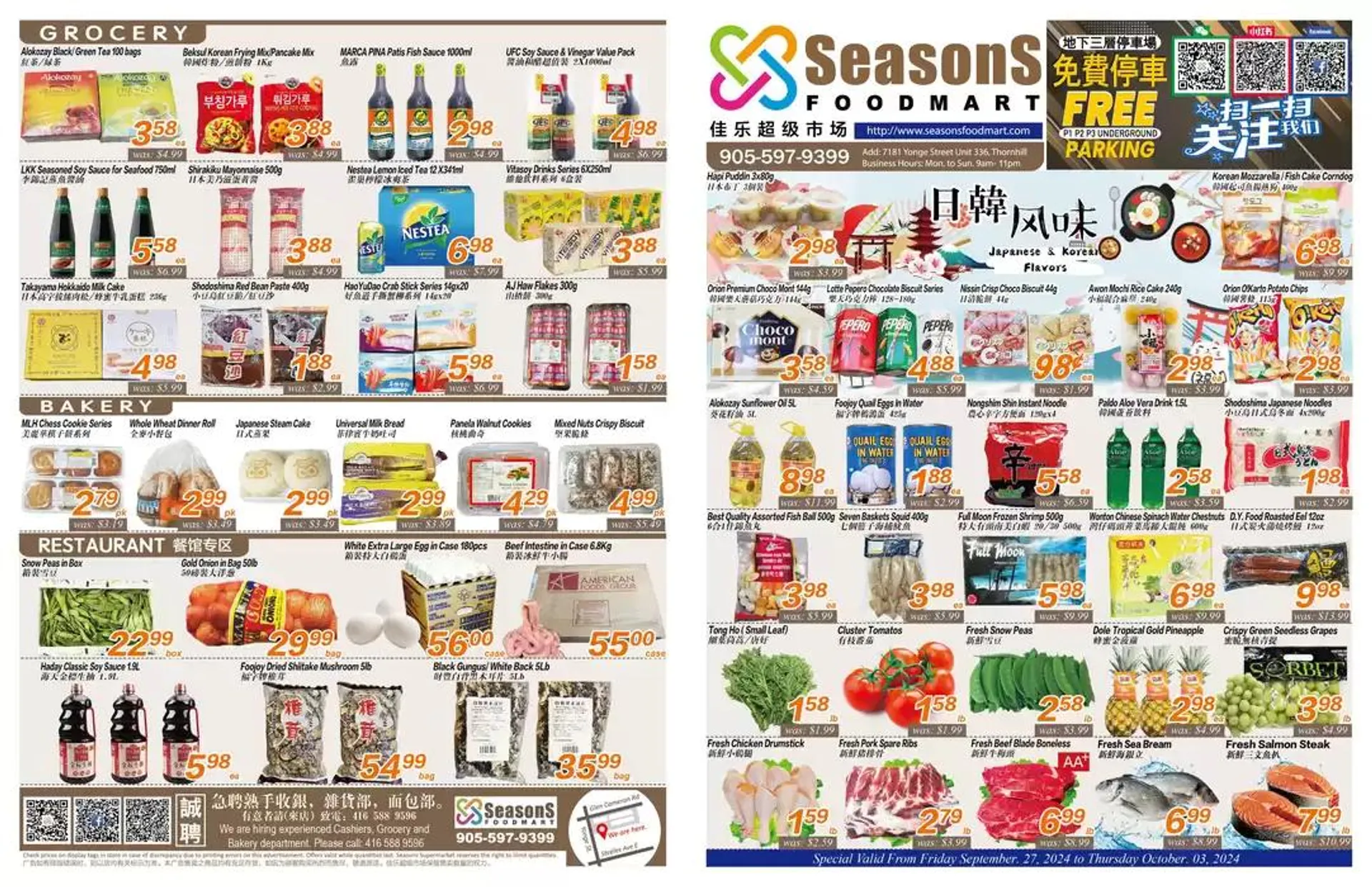 Seasons foodmart flyer - 1