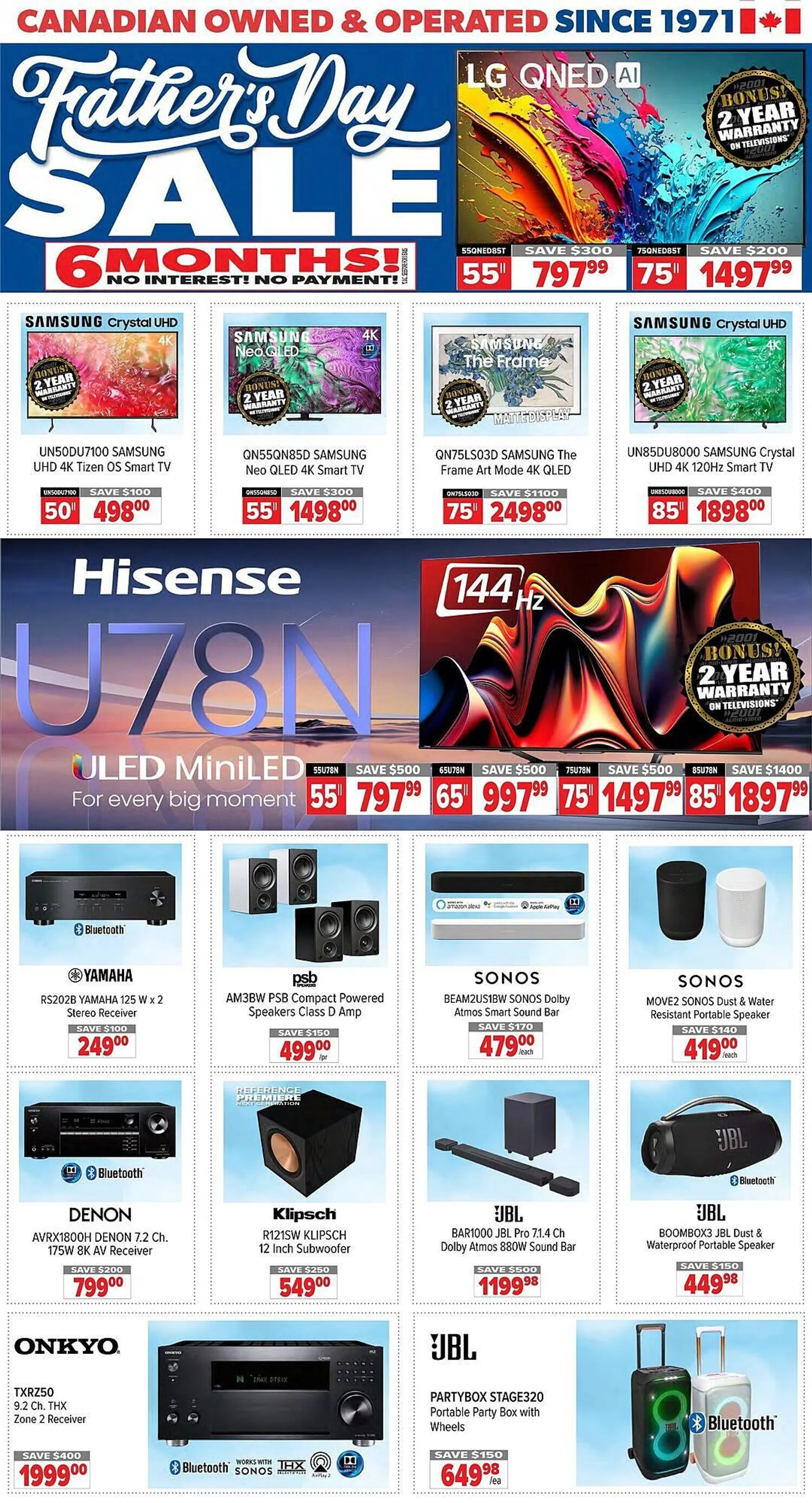2001 Audio Video flyer from June 6 to June 13 2025 - flyer page 1