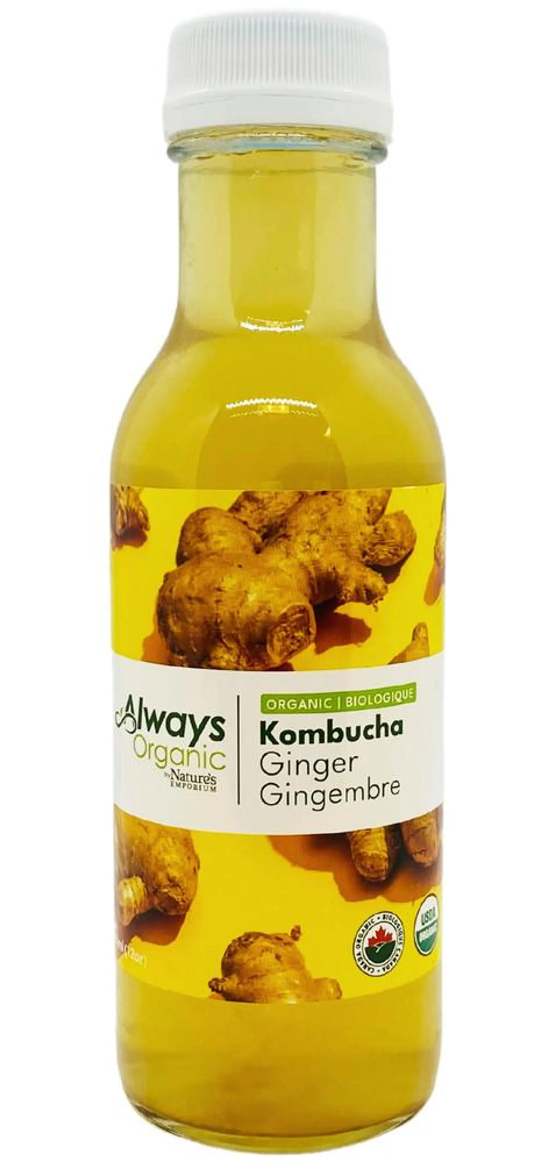 Always Organic Kombucha Ginger Org 355 ml