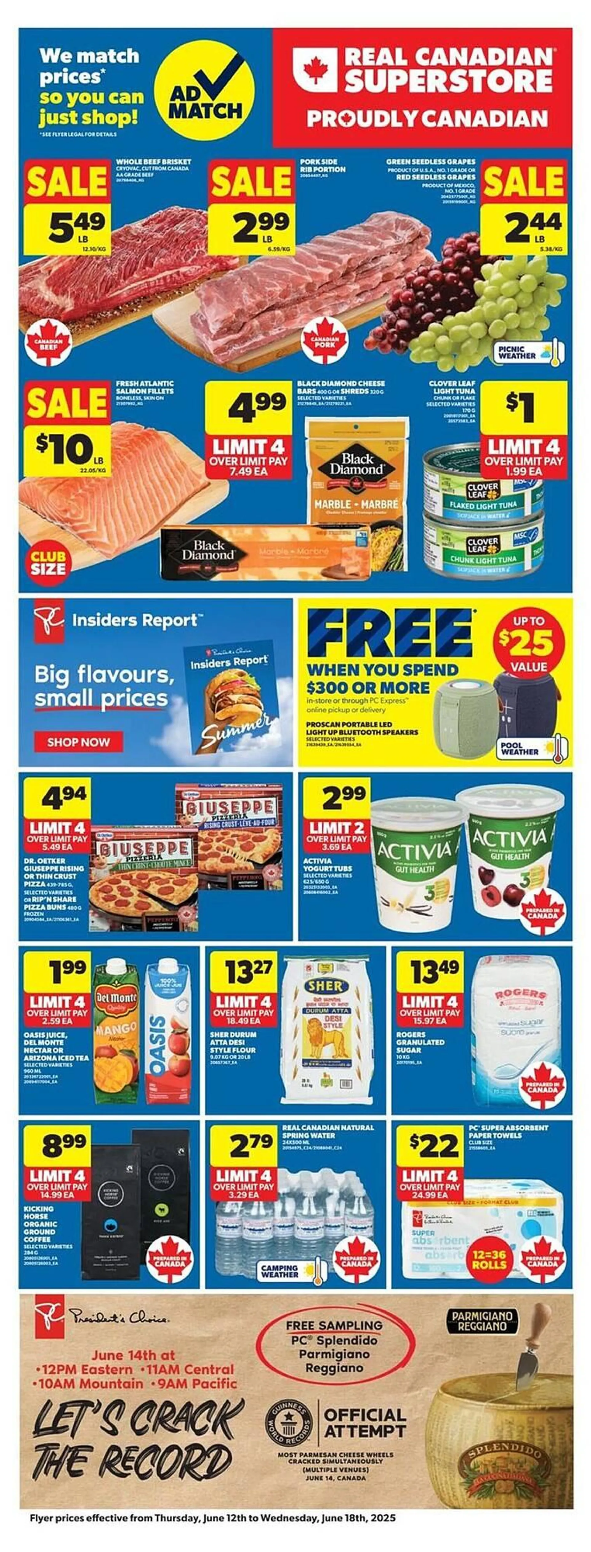 Real Canadian Superstore flyer from June 12 to June 18 2025 - flyer page 1