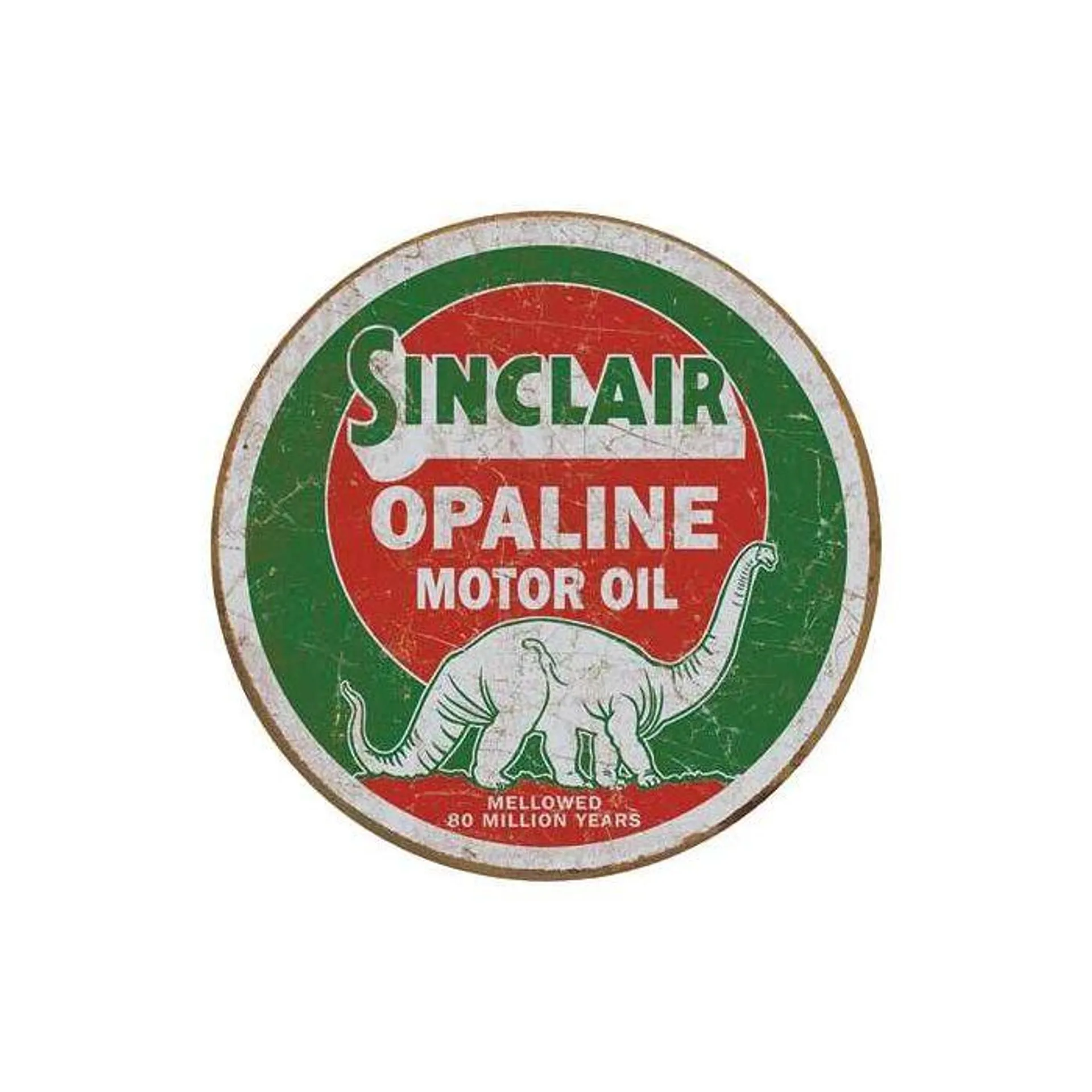 Sinclair Opaline Round Tin Sign