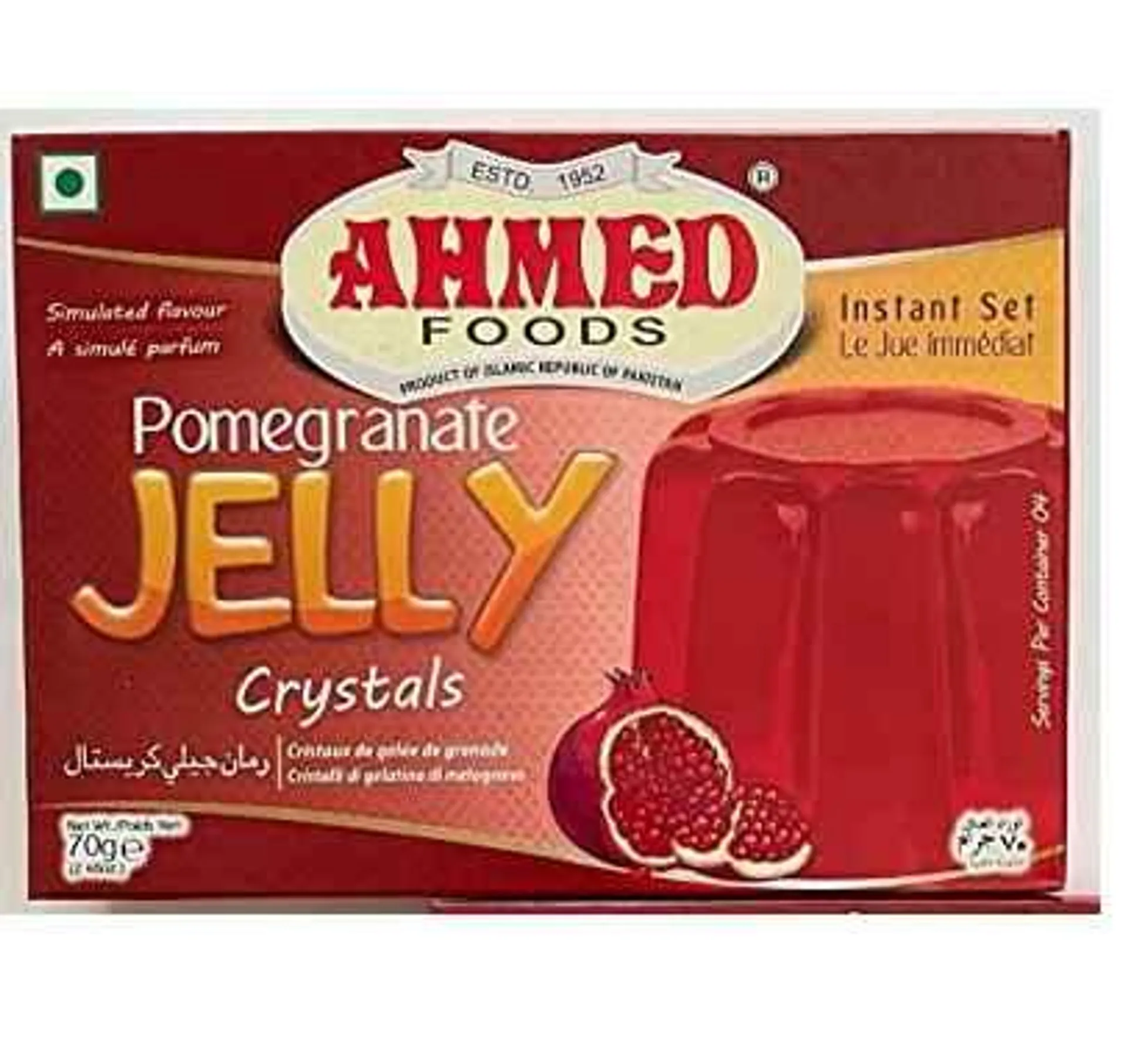 Ahmed Crystal Jelly Pomegranat 70g