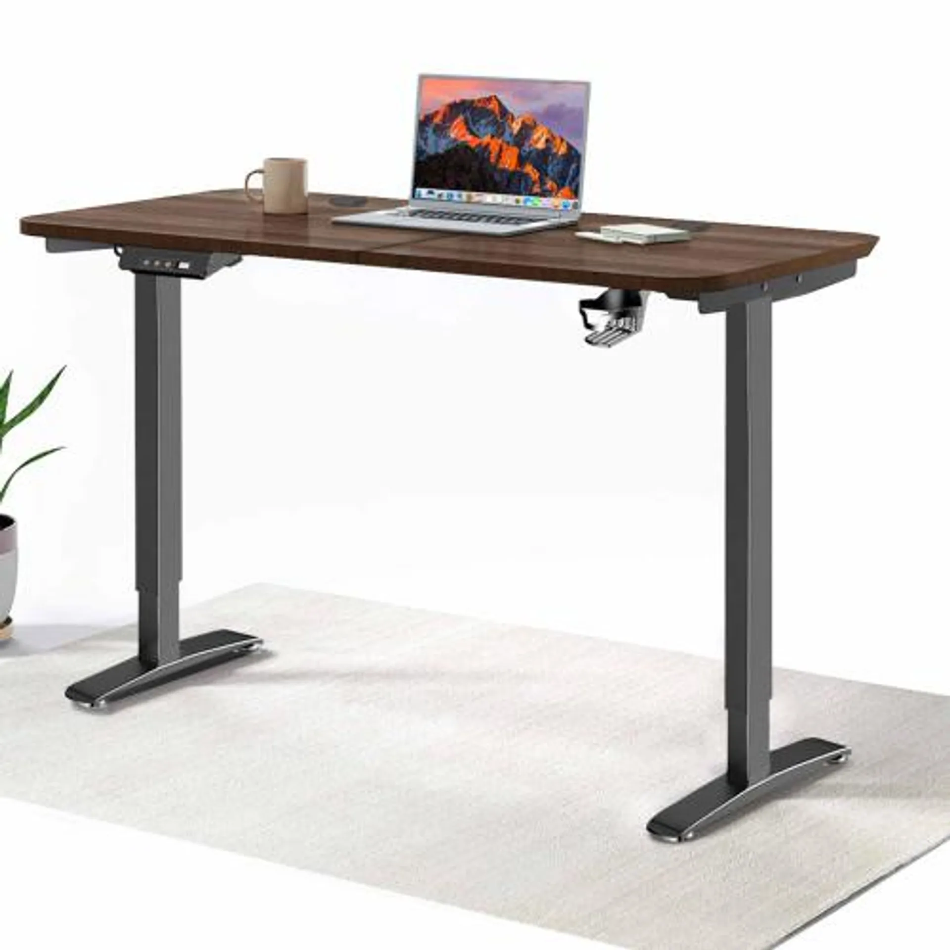 MotionGrey Standing Desk Height Adjustable Electric Motor Sit-to-Stand Desk Computer for Home and Office - Black Frame (55x24 Tabletop Included) - Only at Best Buy