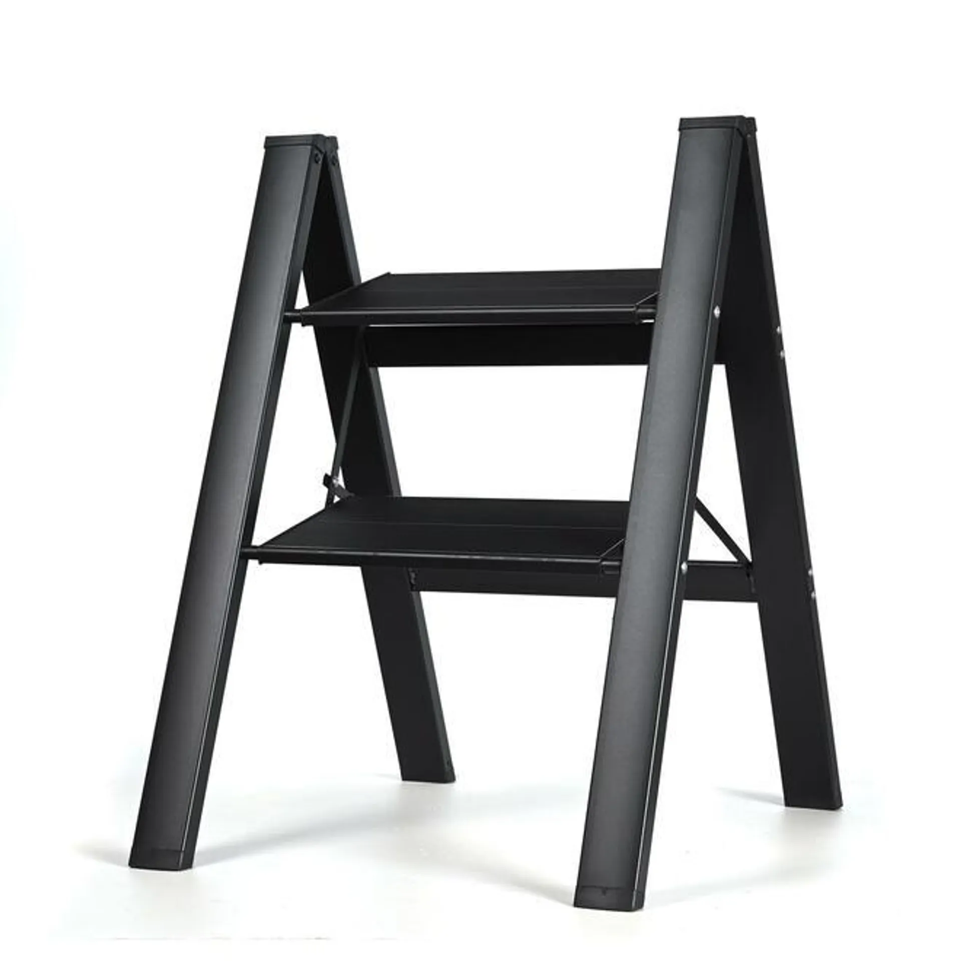 2 Step Ladder, Lightweight Folding Aluminum Step Stool 330lbs - Yardlab