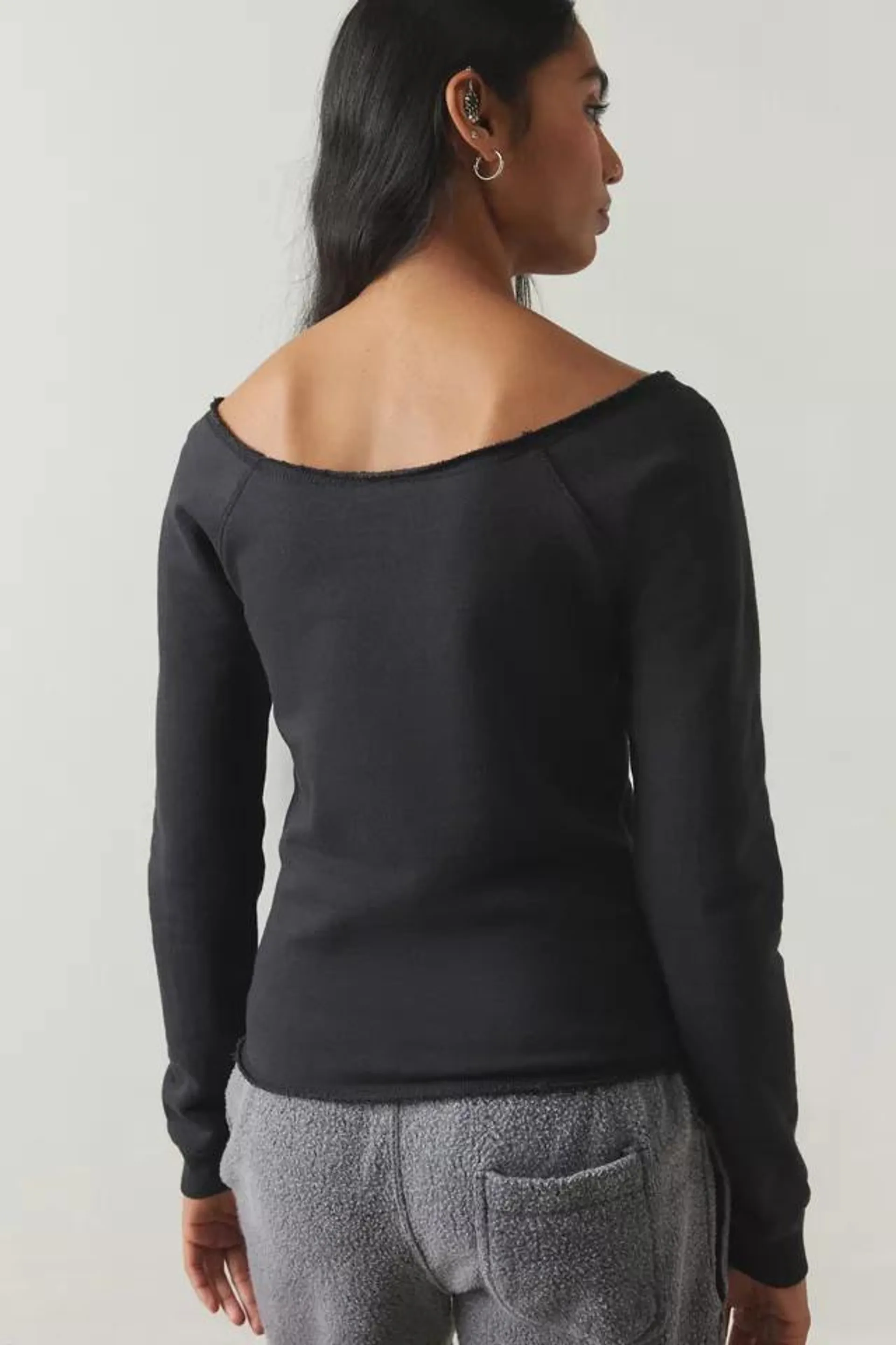 Out From Under Off-The-Shoulder Pullover Sweatshirt