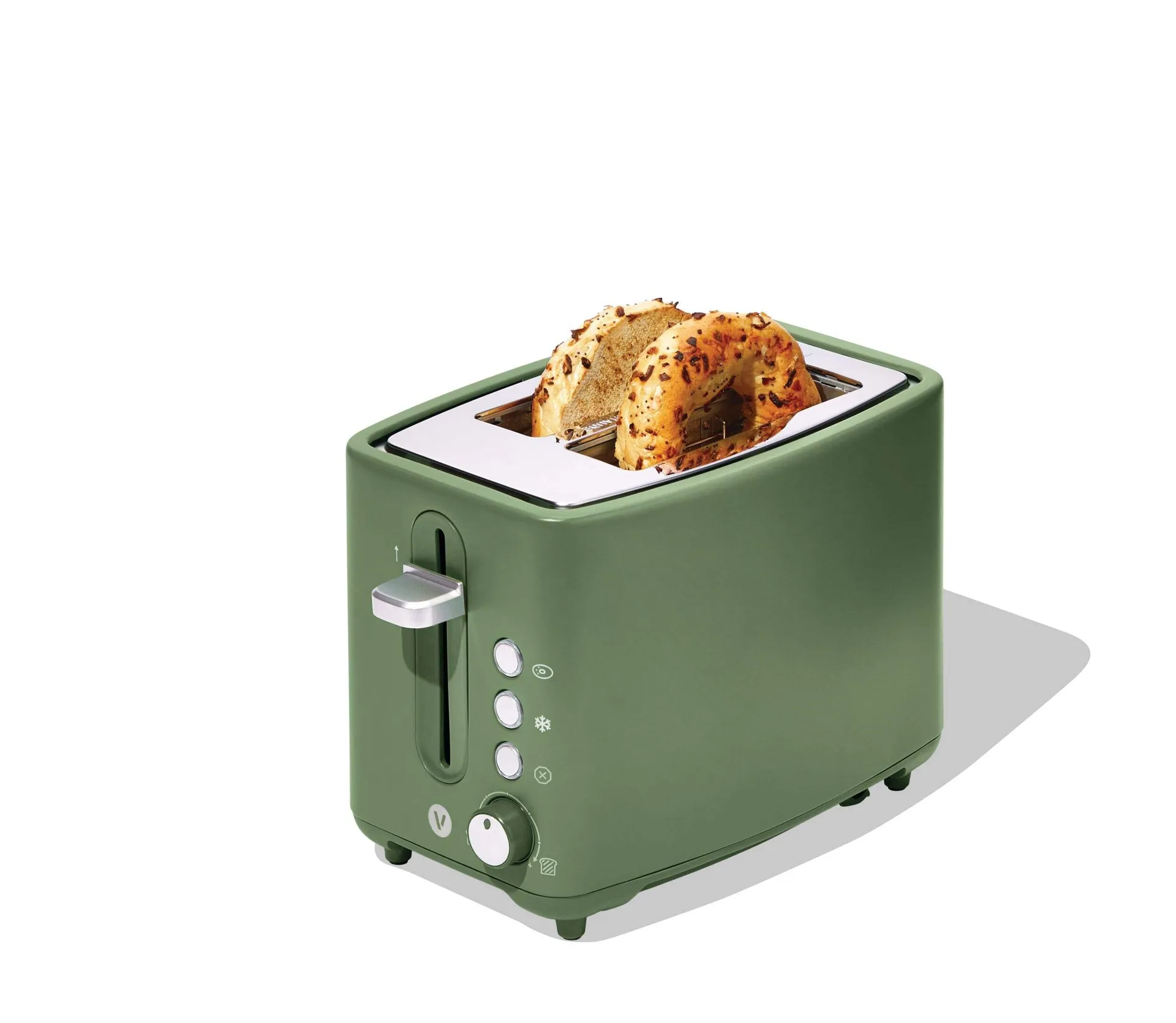 Vida by PADERNO Colour Series 2-Slice Toaster with 3 Settings, Matcha