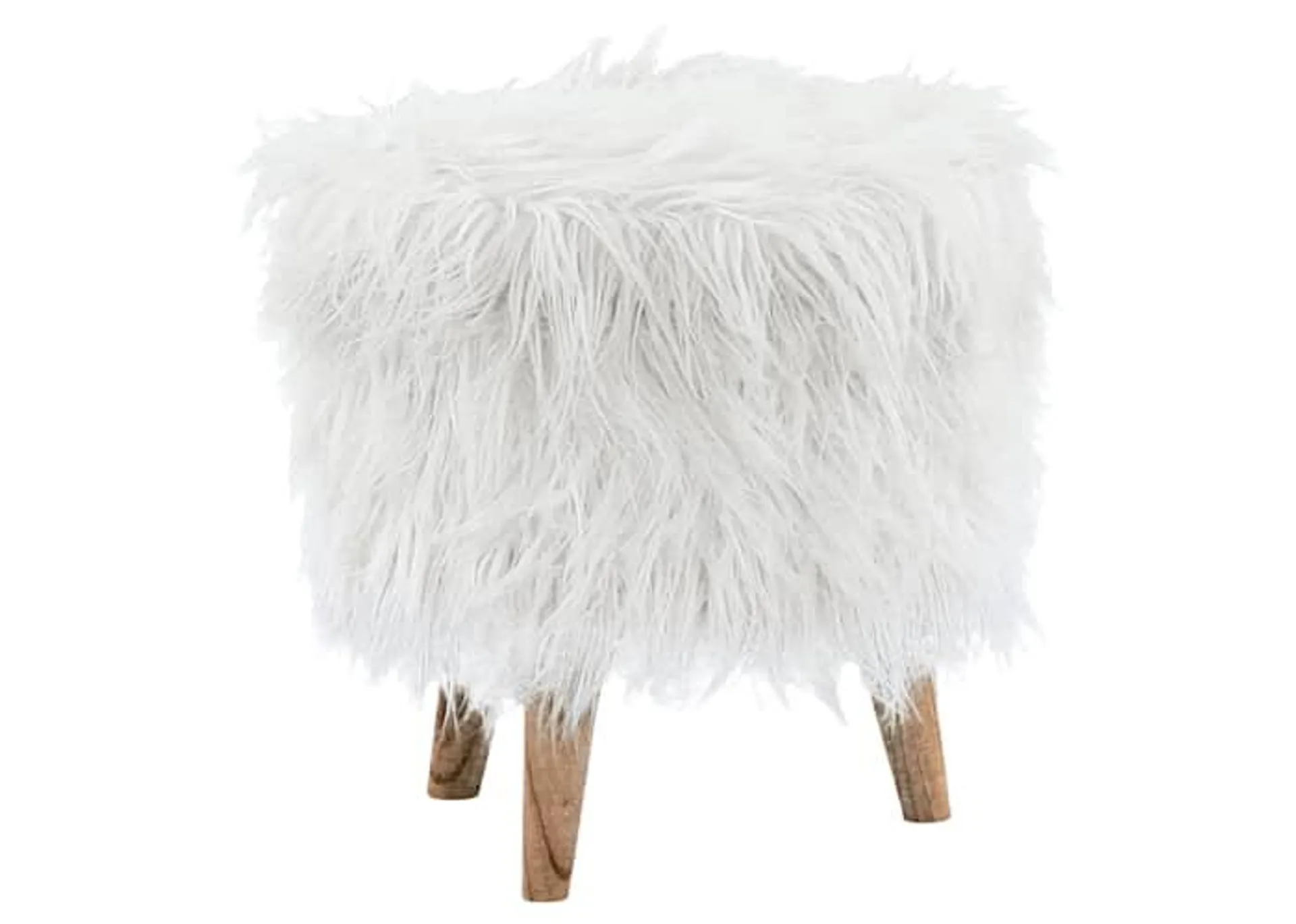 Elson Storage Ottoman - White