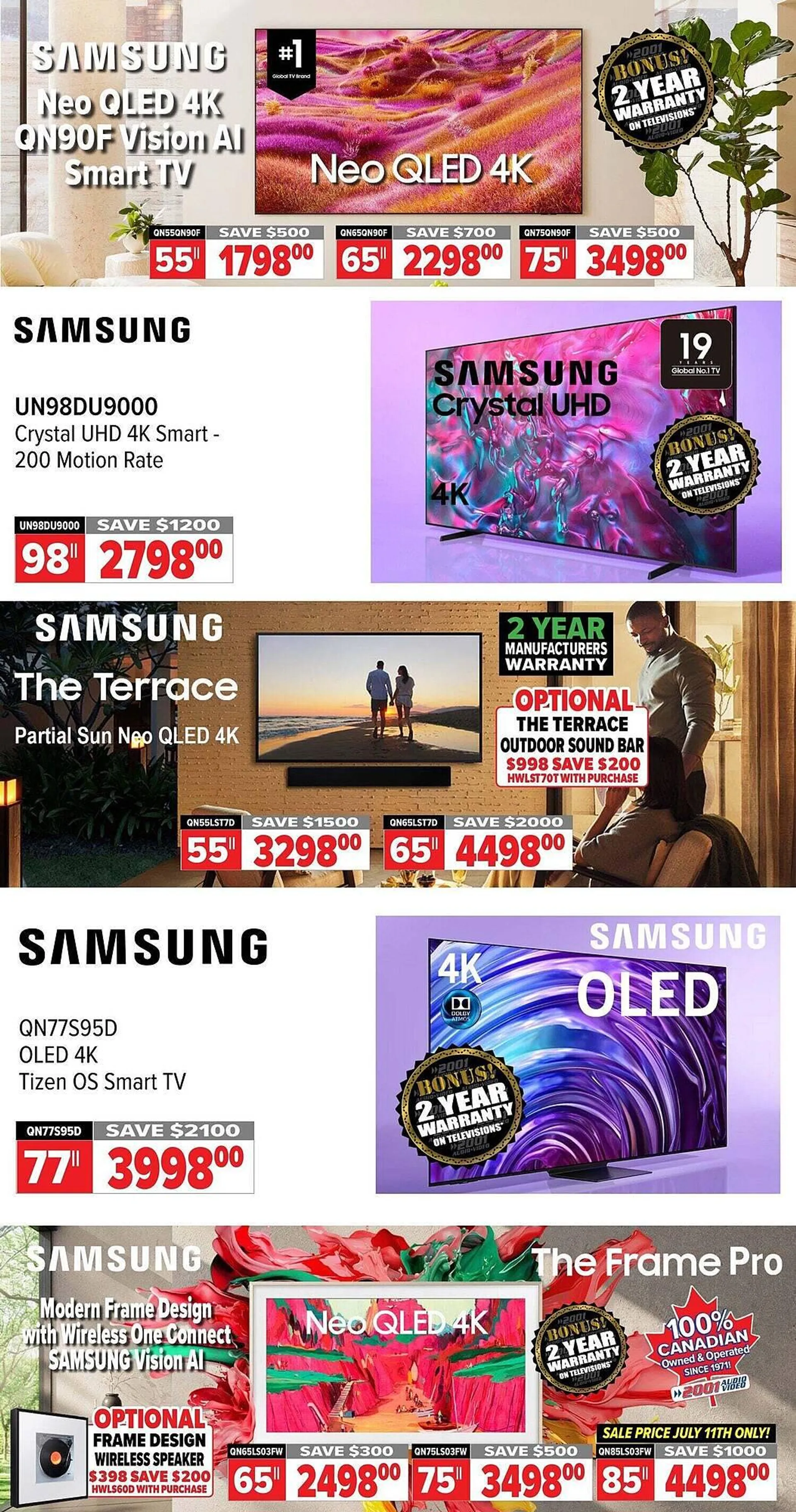 2001 Audio Video flyer from July 11 to July 17 2025 - flyer page 7
