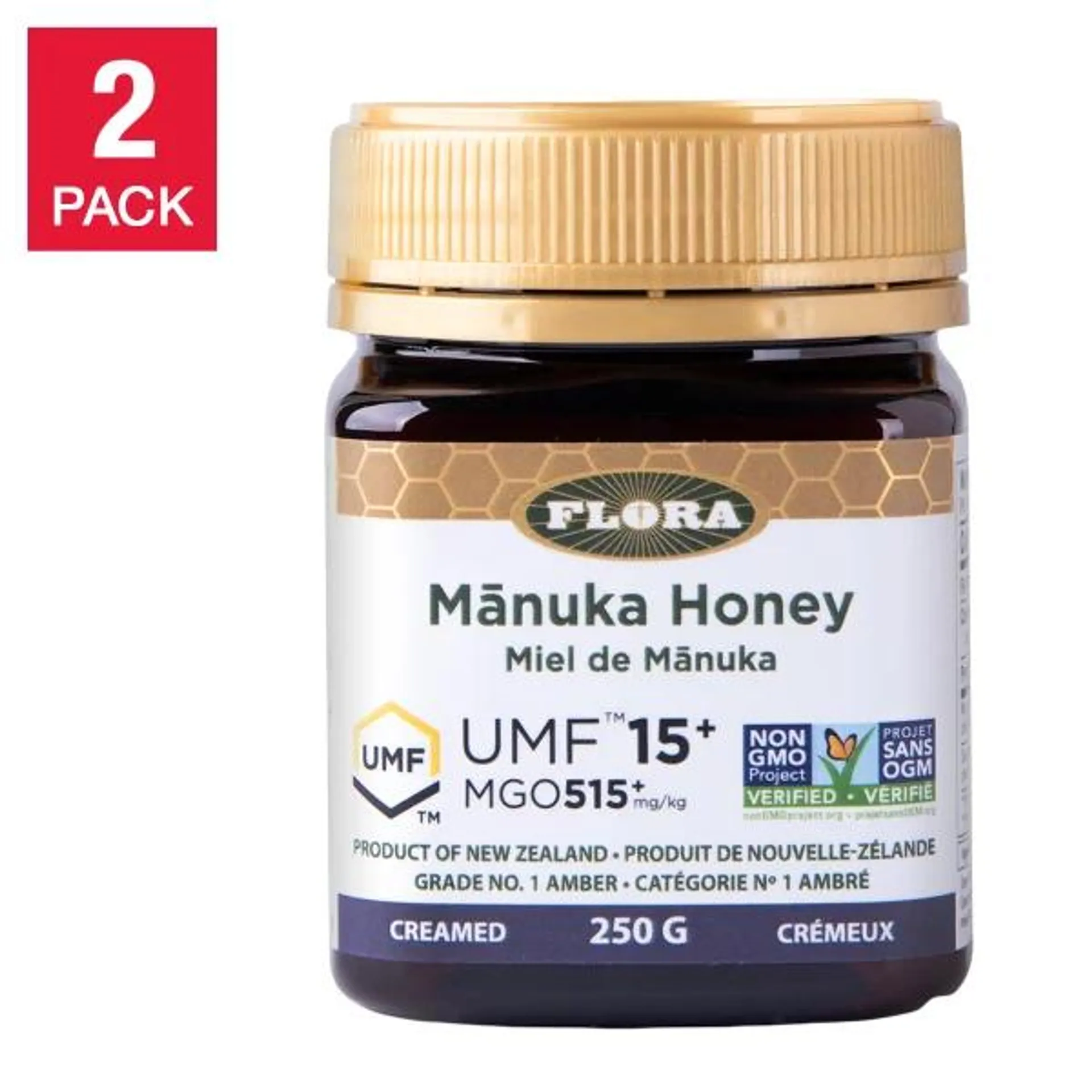 Flora Manuka Honey 15+ UMF, 2 x 250 g