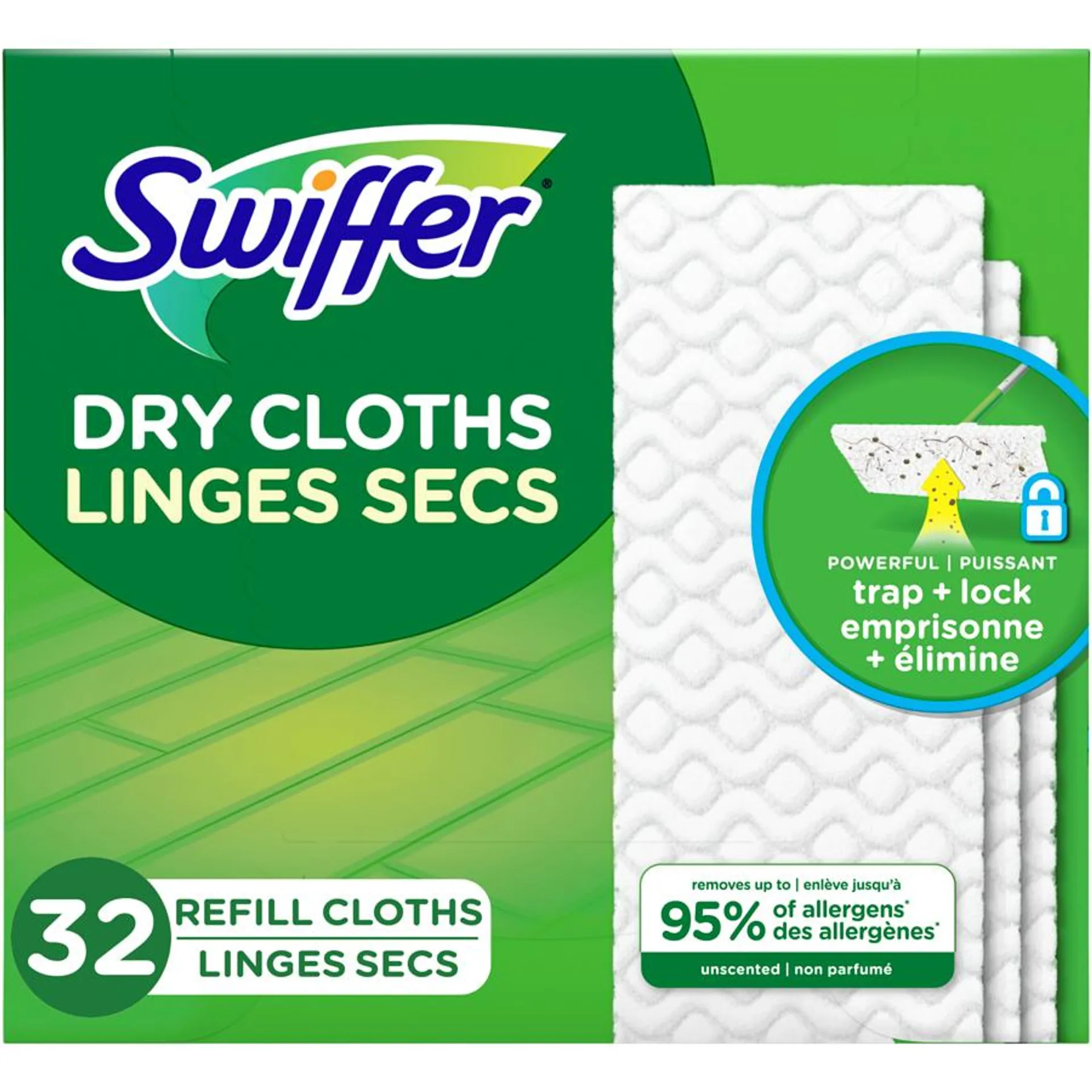 Sweeper Dry Multi-Surface Sweeping Cloth Refills for Floor Sweeping and Cleaning, Unscented, 32 count