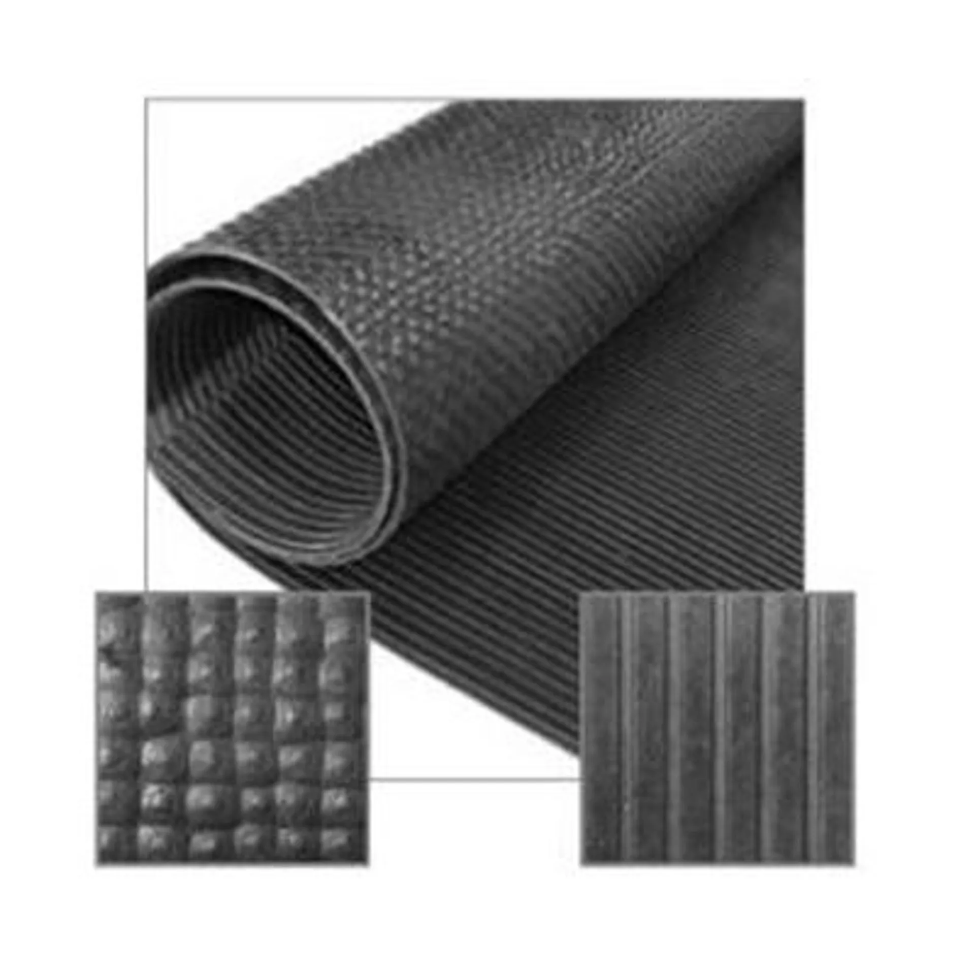 Pre-Cut Rubber Utility Mat, 120 Inch by 60 Inch