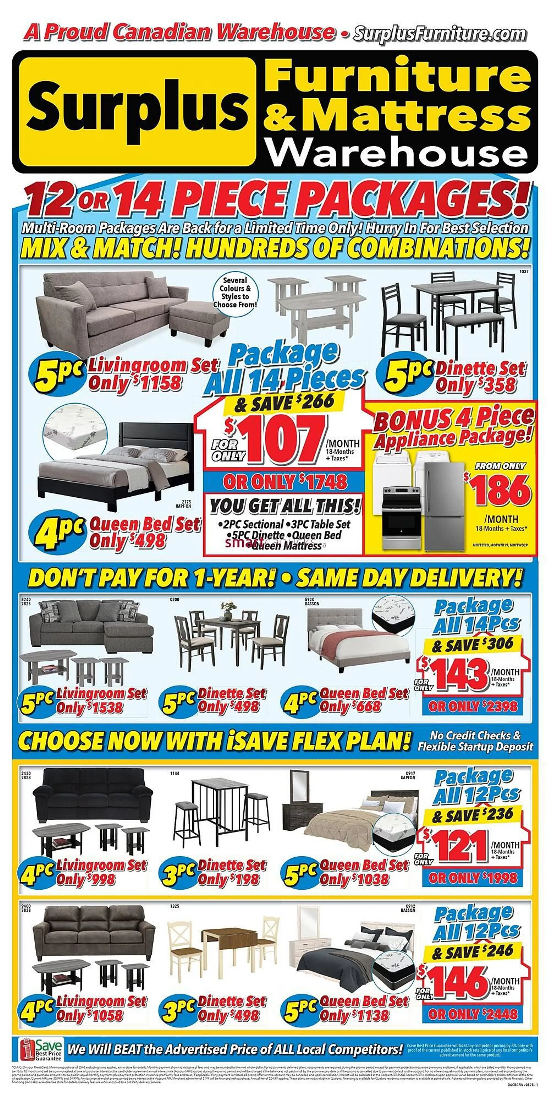 Surplus Furniture flyer from July 28 to September 28 2025 - flyer page 1