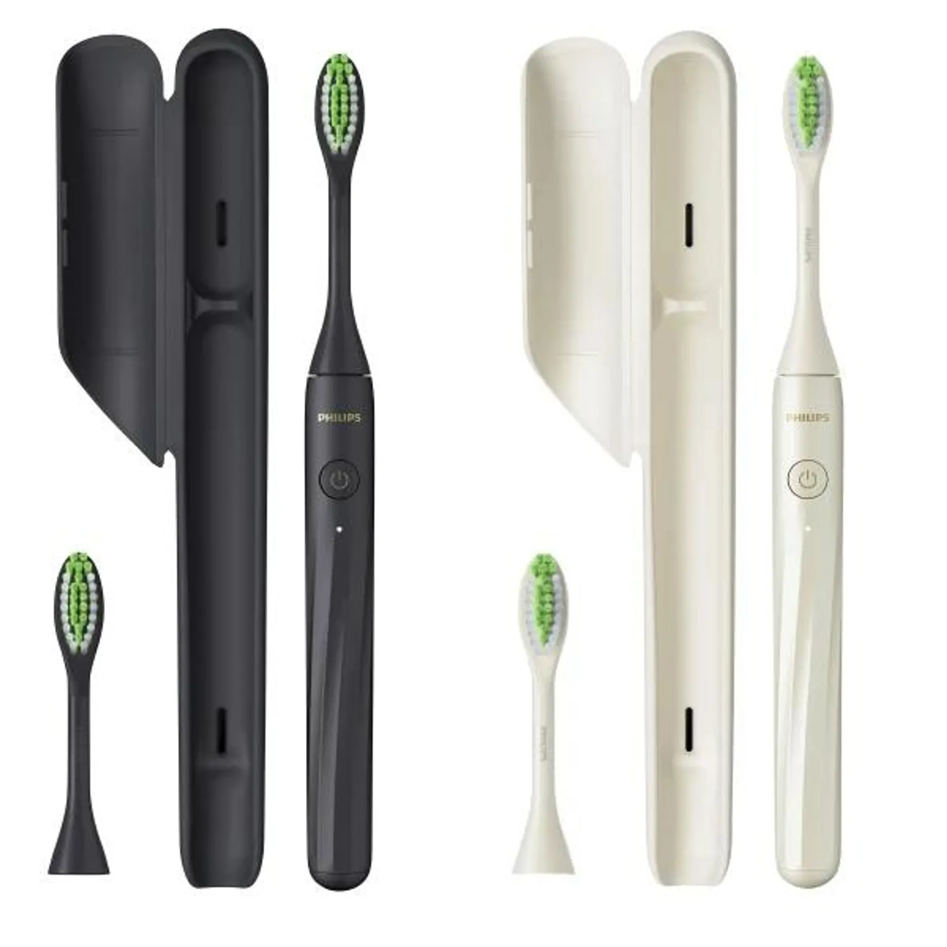 Philips One by Sonicare Rechargeable Toothbrush with Bonus Replacement Brush heads, 2 Pack