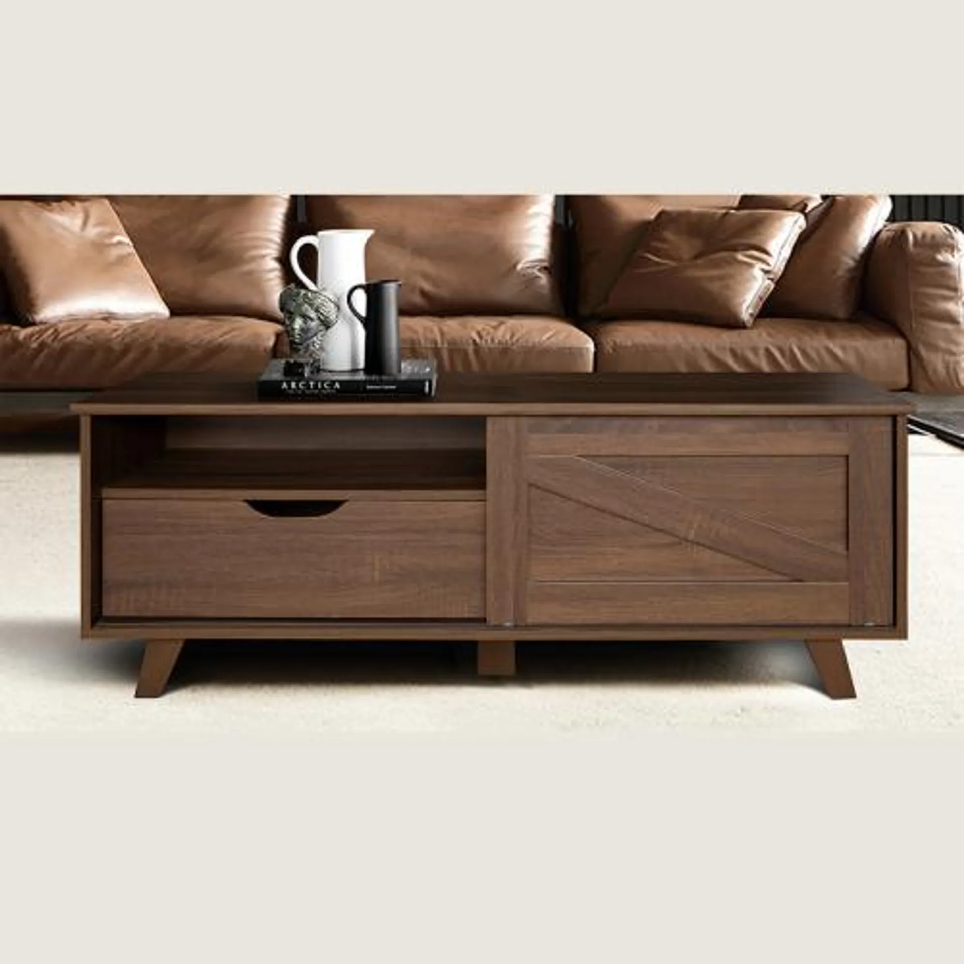 Atelier du Nord - TV/Coffee Table with drawer and sliding door