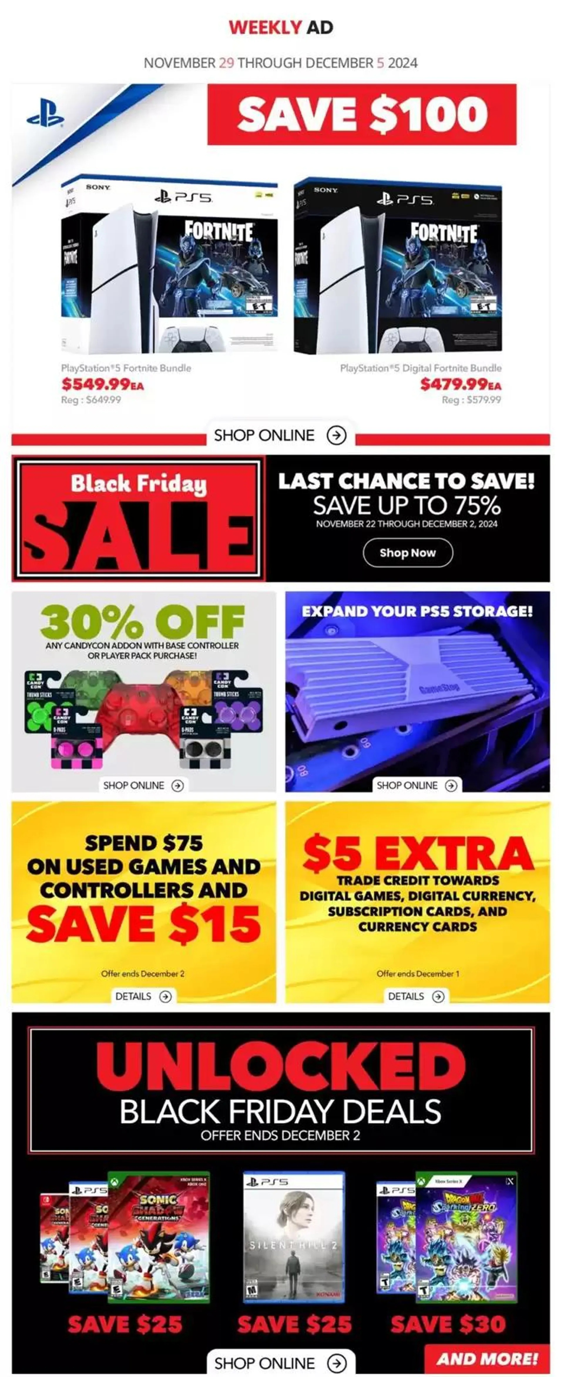 Game Stop Weekly ad - 1