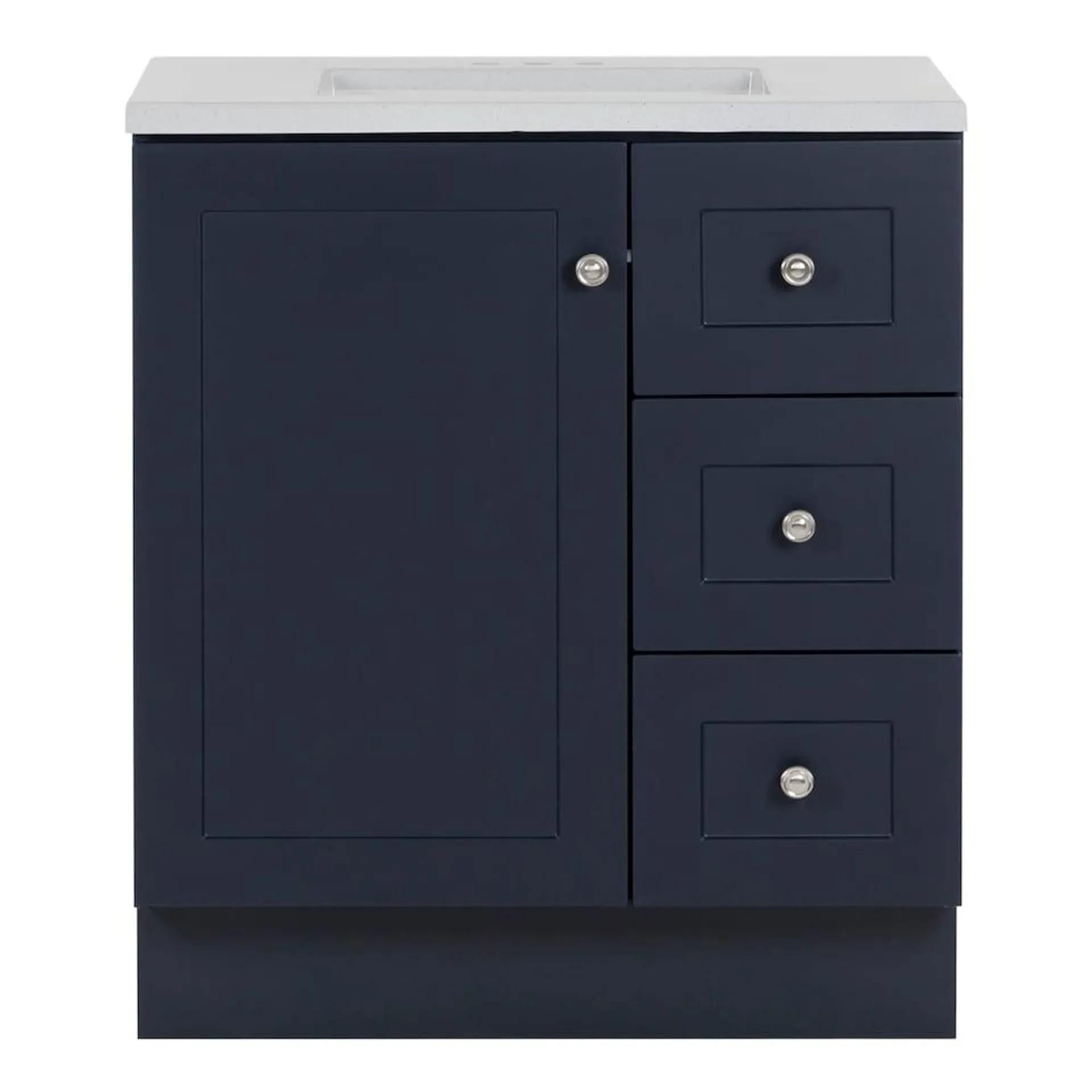 Bannister 30.5-inch W x 18.75-inch D Bathroom Vanity in Deep Blue With Cultured Marble Sink Top