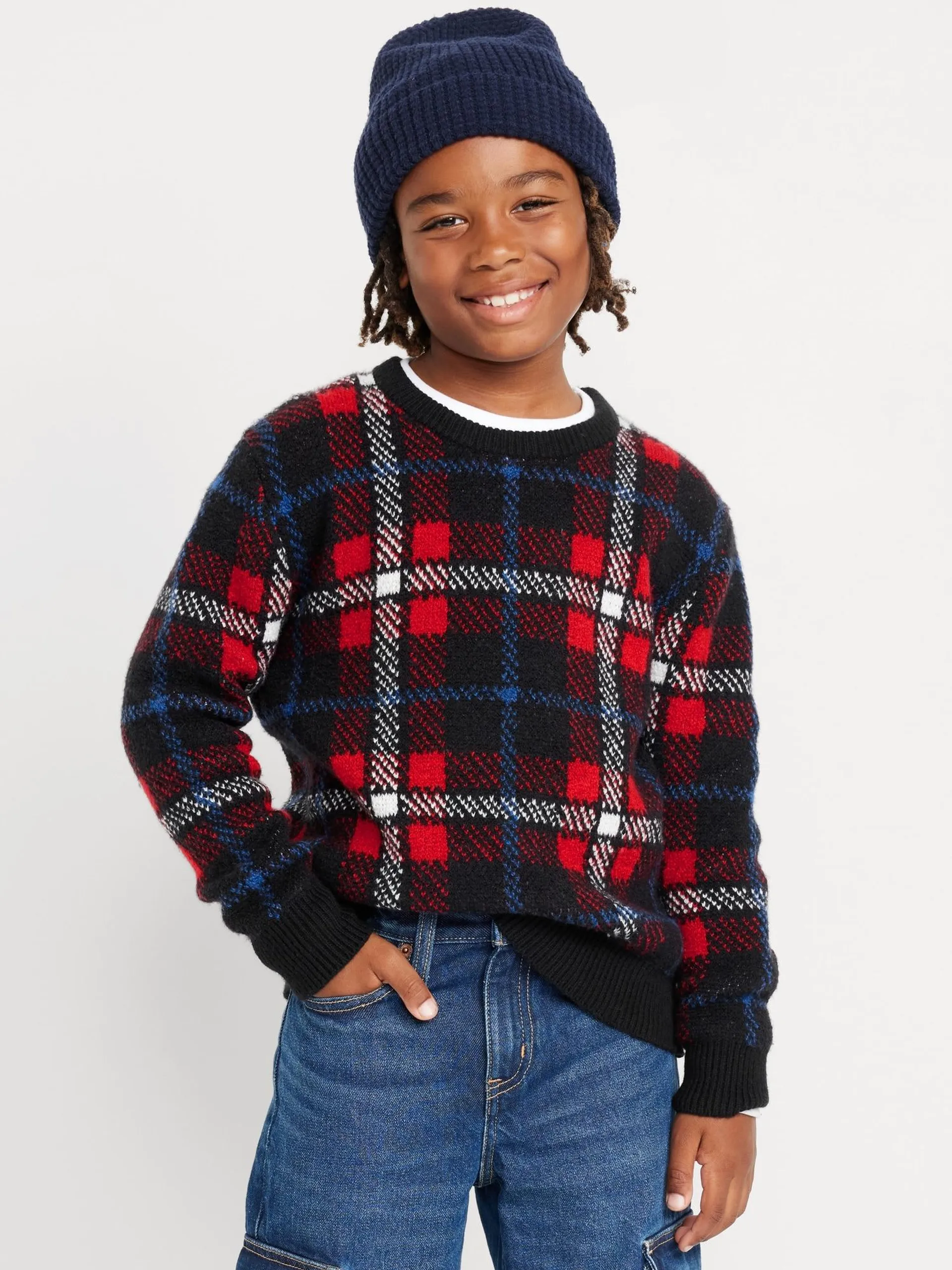 SoSoft Crew-Neck Printed Sweater for Boys