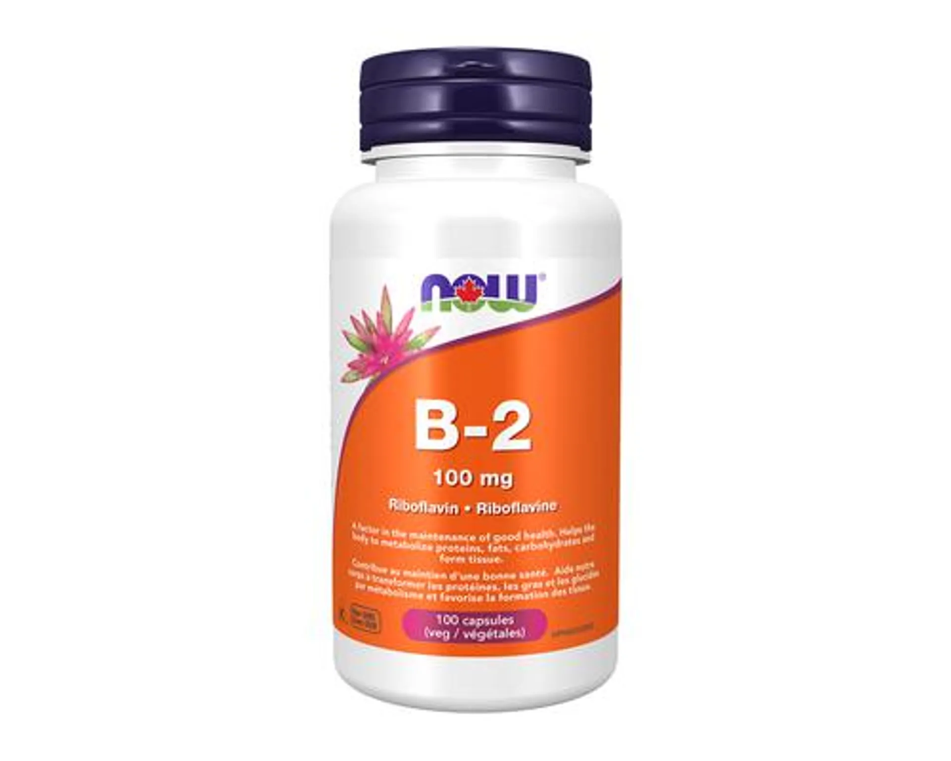 NOW Vitamin B-2 100mg 100 Veggie Caps