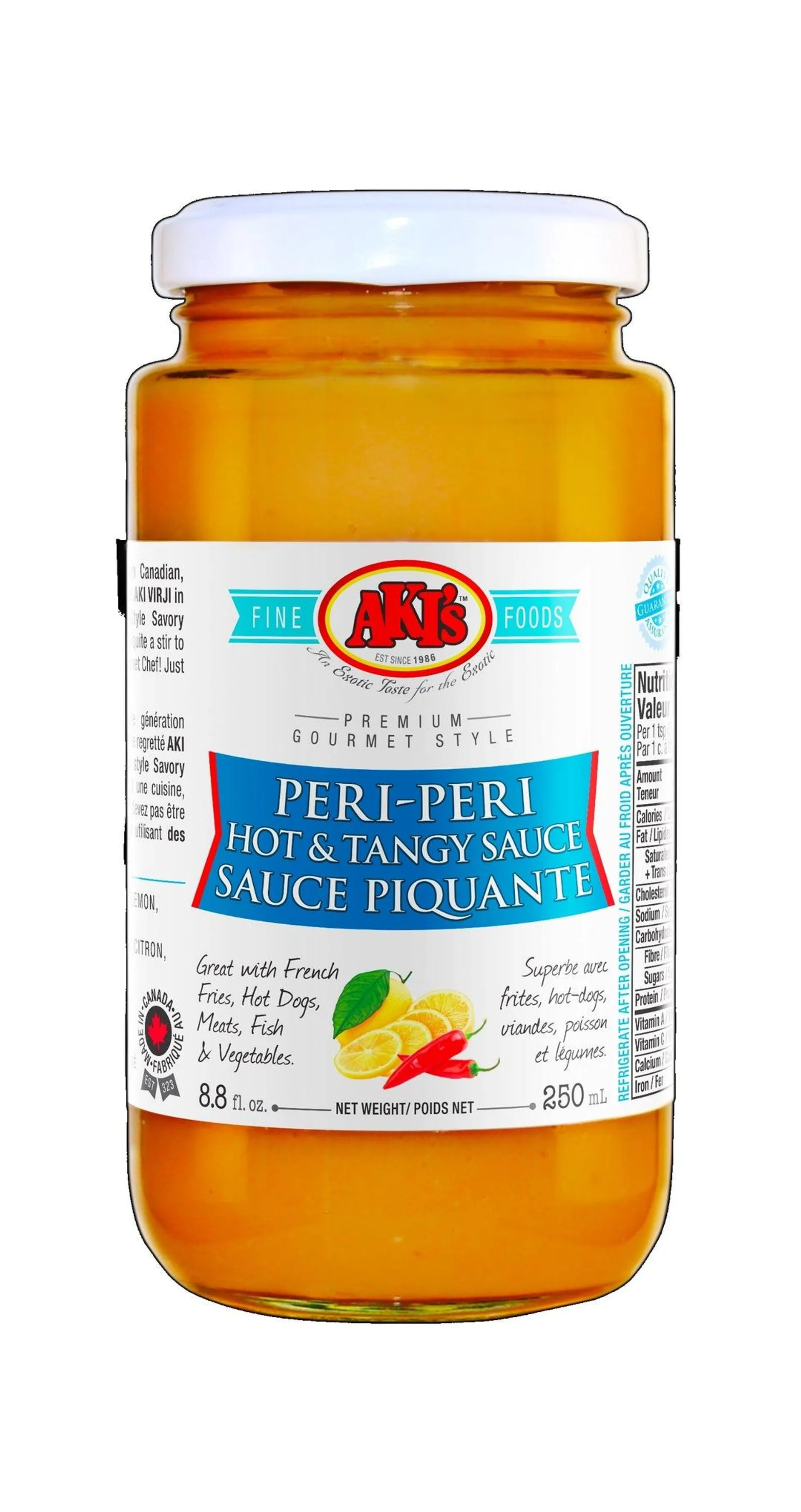 Akis Peri-Peri Hot Sauce 250ml