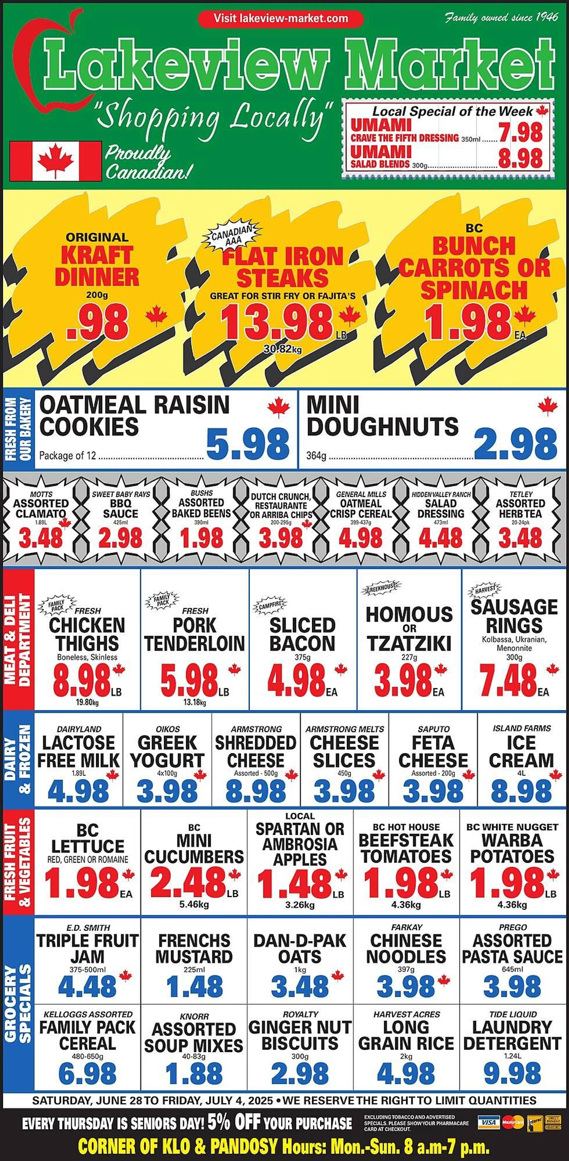Lakeview Market flyer from July 2 to July 4 2025 - flyer page 1