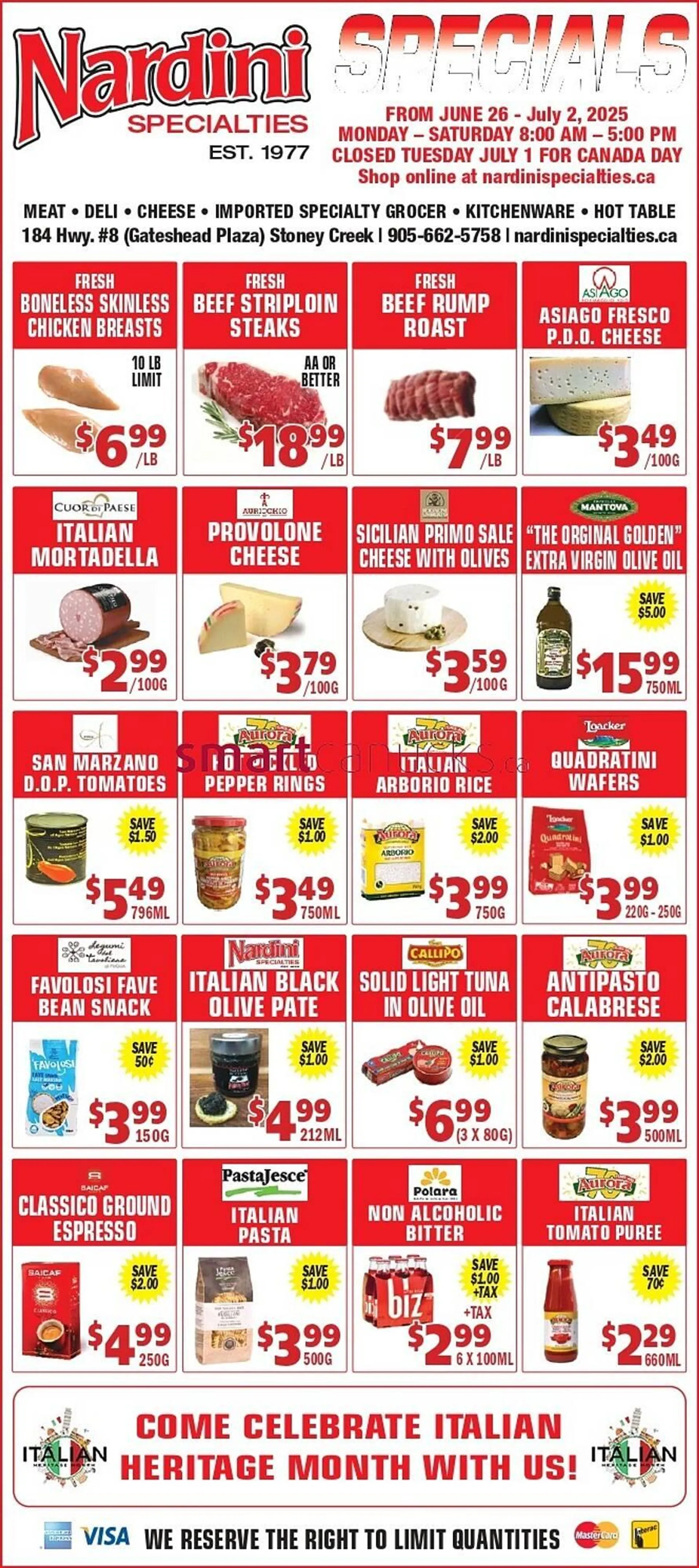 Nardini Specialties flyer from June 26 to July 2 2025 - flyer page 1