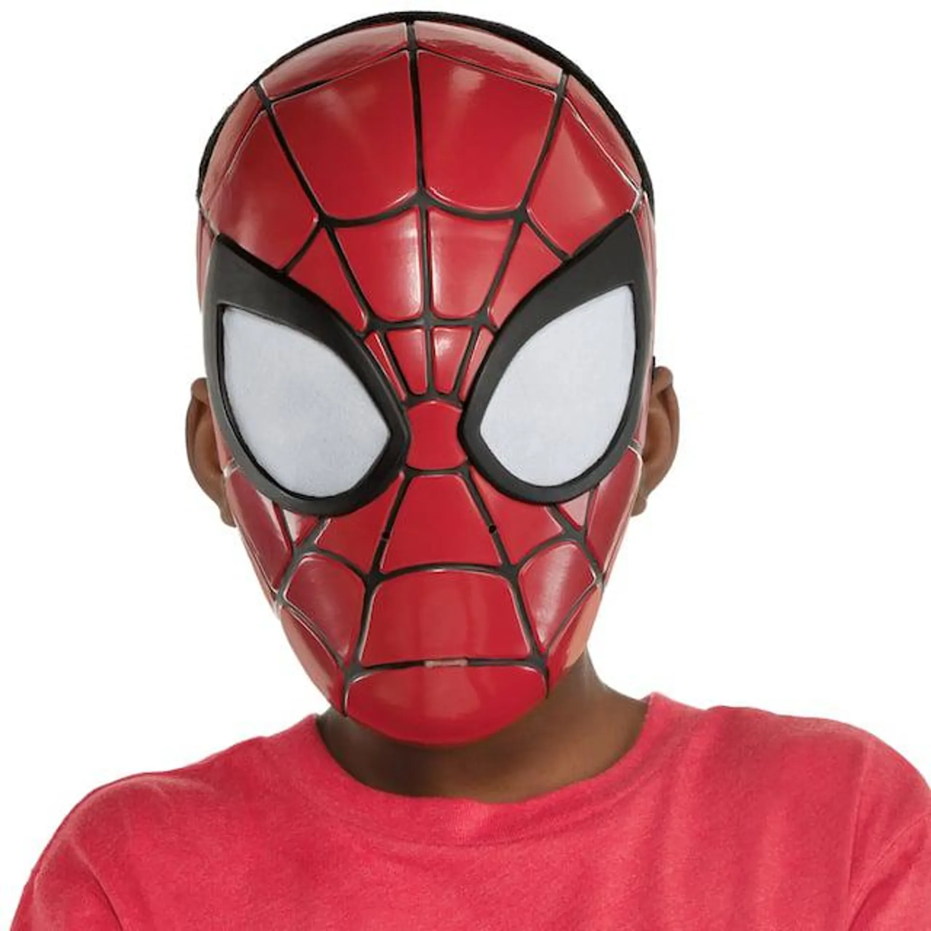 Disney Marvel Spider-Man Plastic Mask, Red/Black, One Size, Wearable Costume Accessory for Halloween