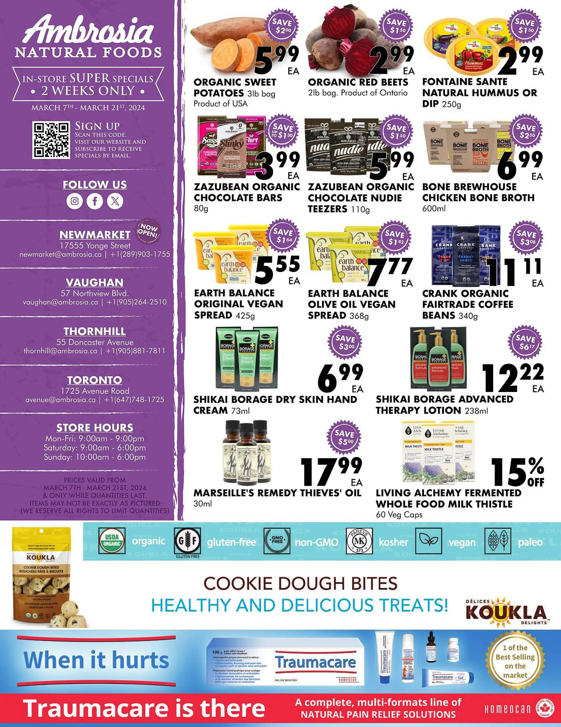 Ambrosia Natural Foods flyer from March 7 to March 21 2024 - flyer page 