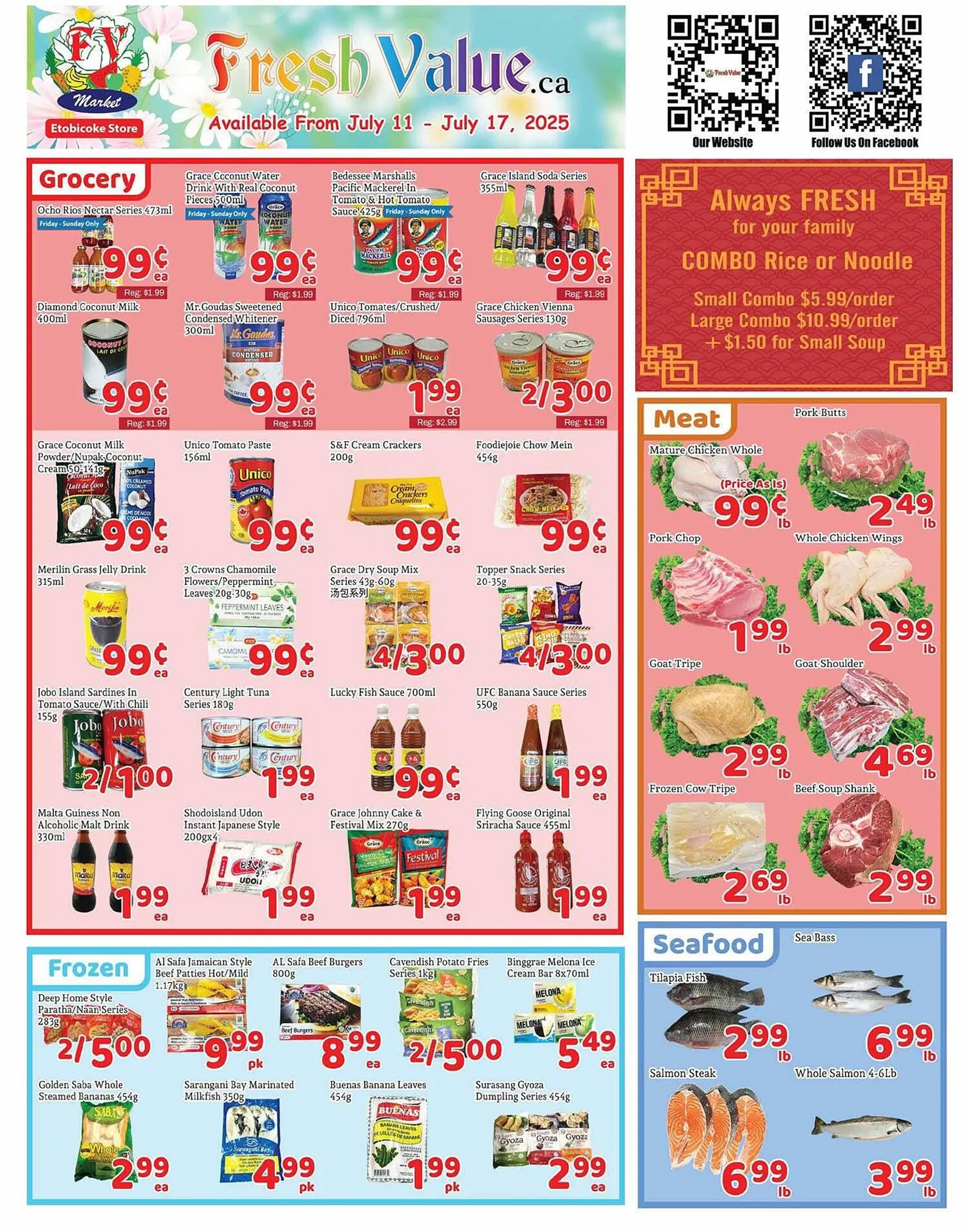 Fresh Value flyer from July 11 to July 18 2025 - flyer page 1