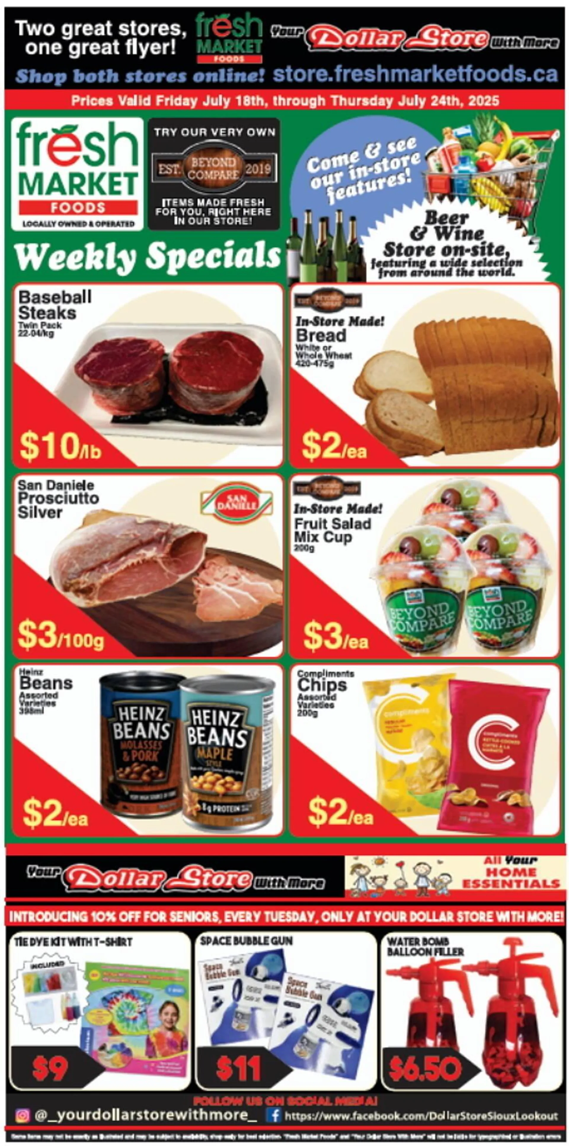 Fresh Market Foods flyer from July 18 to July 24 2025 - flyer page 1