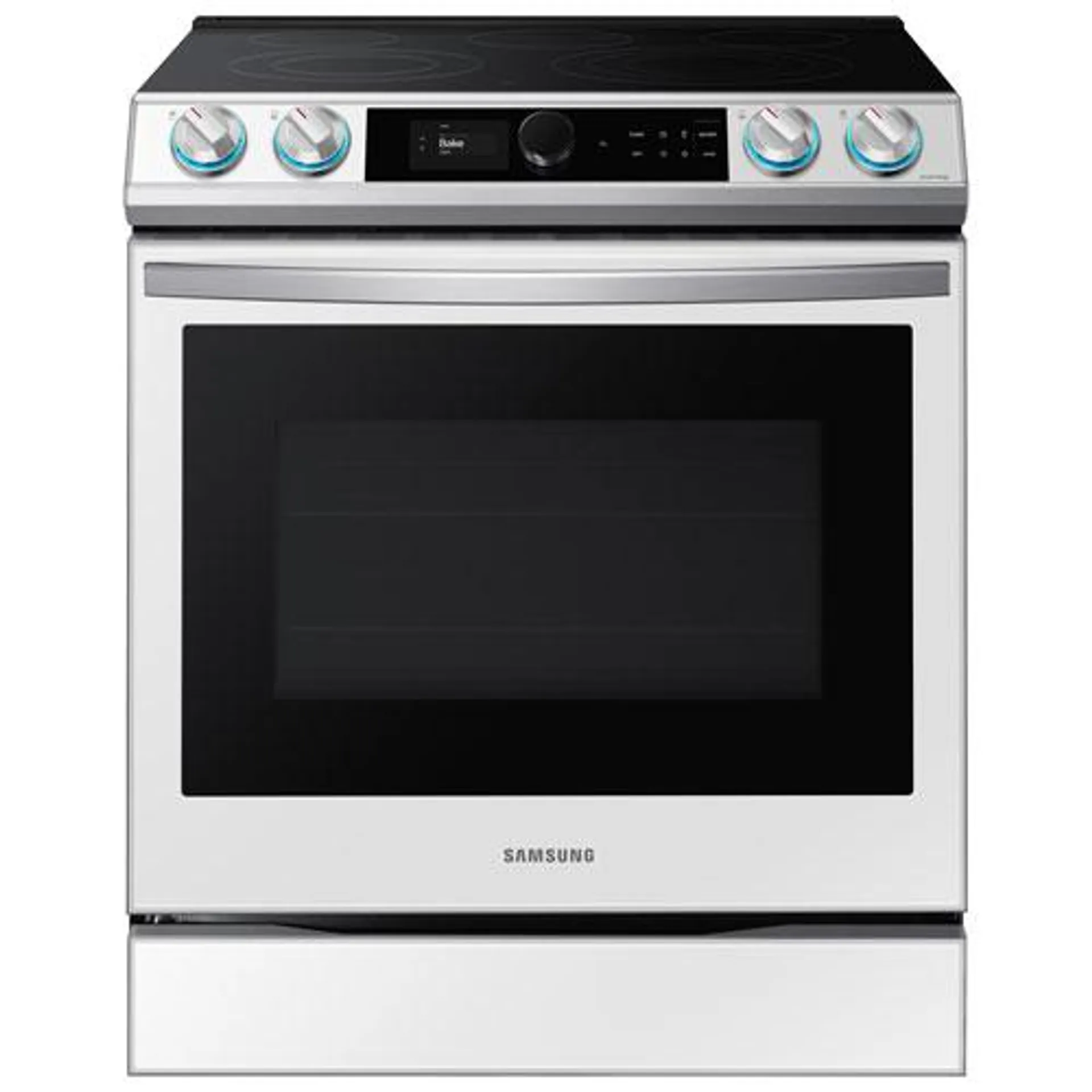 Samsung BESPOKE 30" True Convection 5-Element Slide-In Electric Air Fry Range (NE63BB871112AC) - White