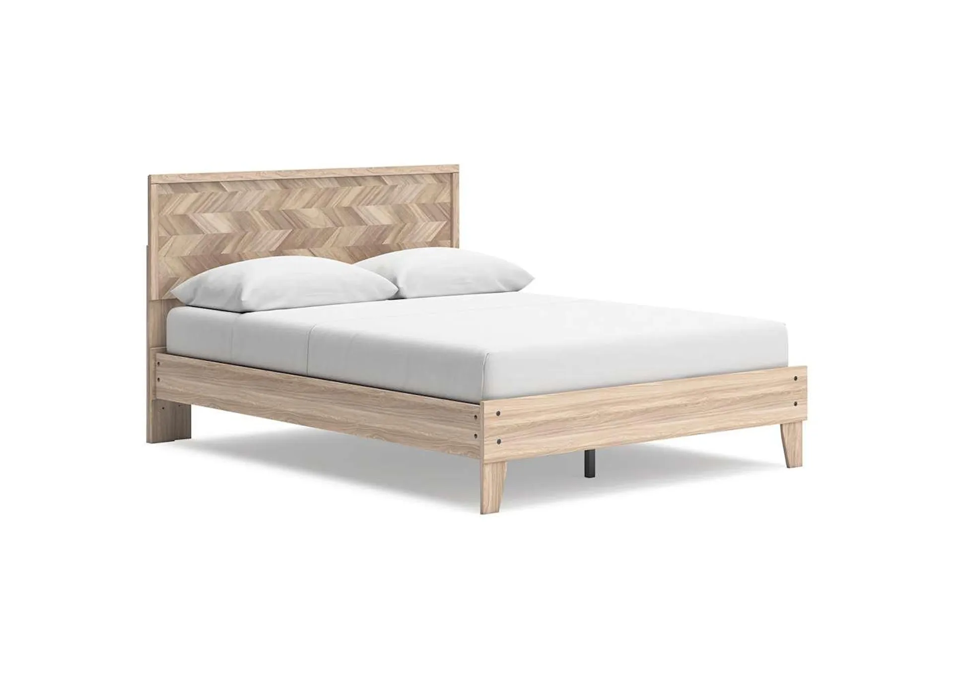 Battelle Queen Platform Bed - Tan