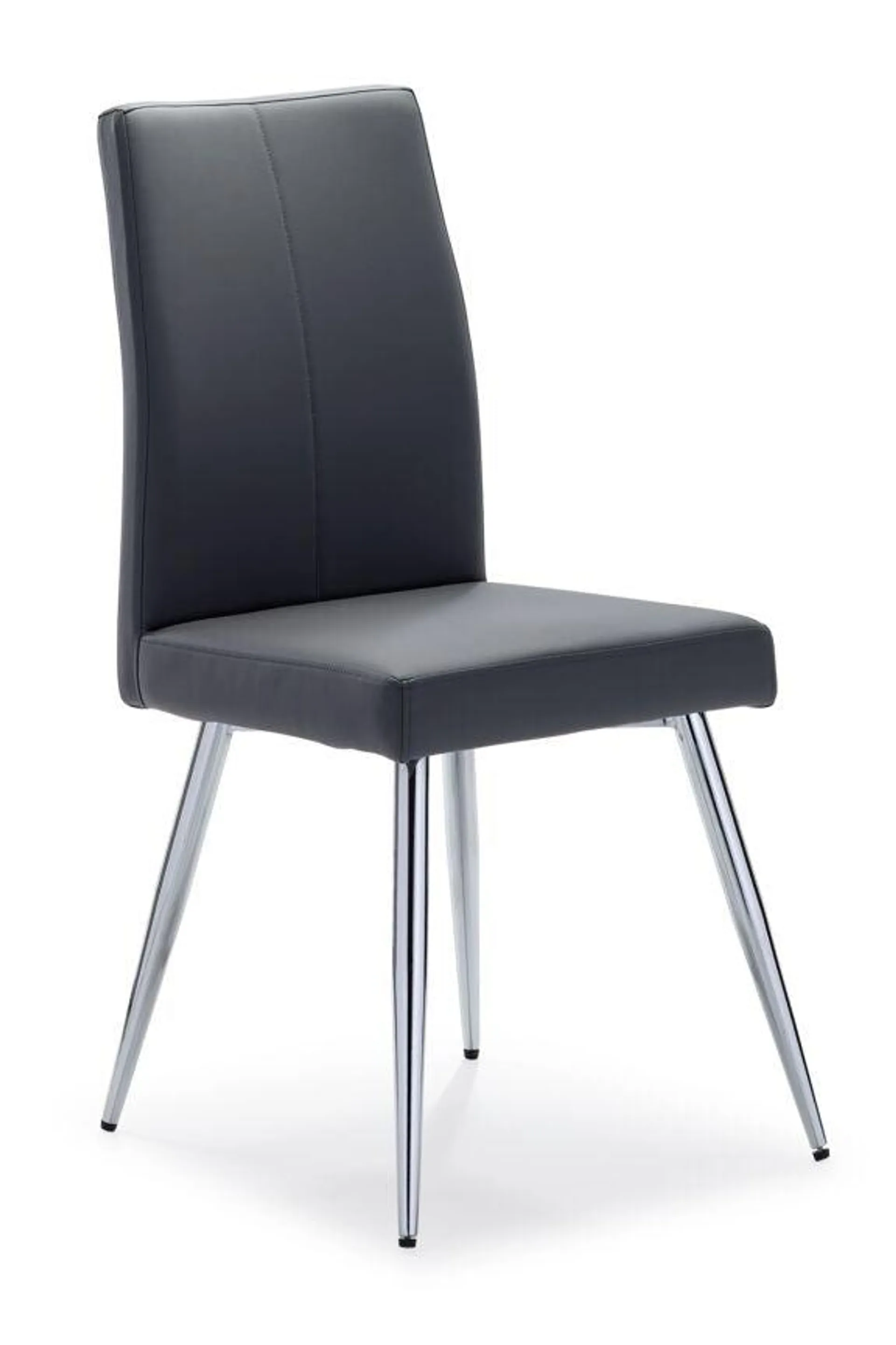 Lydia Dining Chair - Grey, Chrome