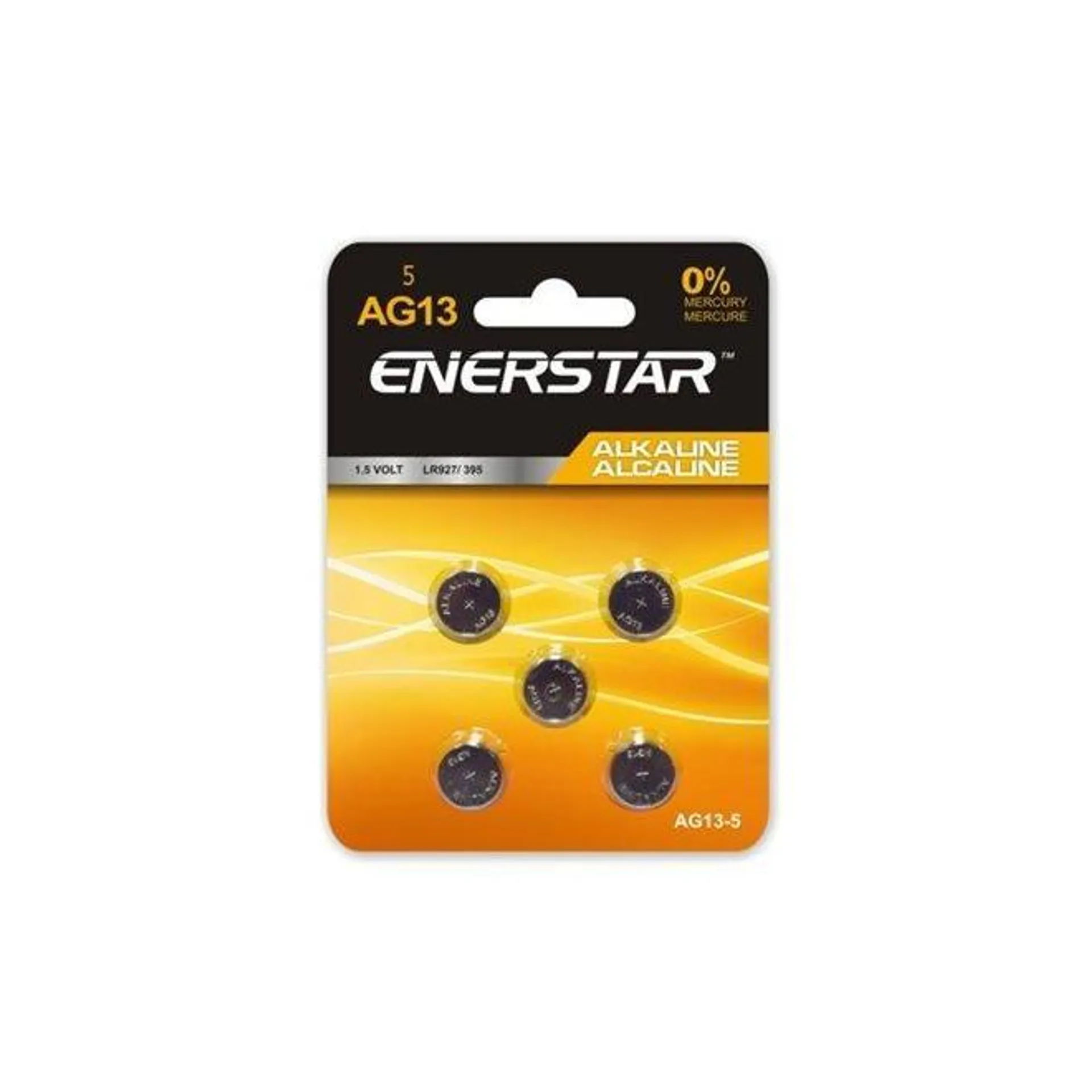 Enerstar Alkaline AG13 Cell Batteries 5/pack