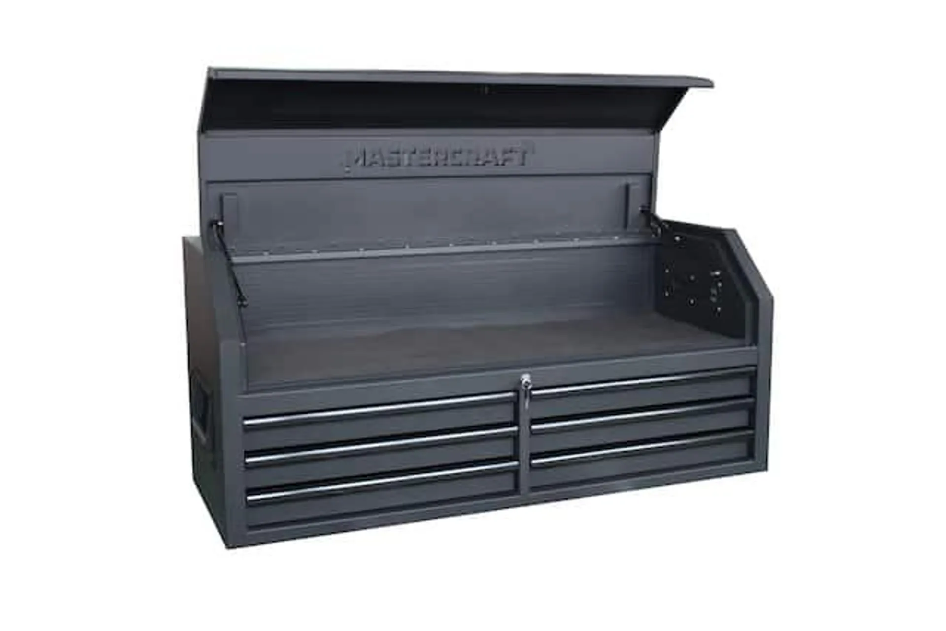 Mastercraft Tool Chest w/ 6 Drawers, Power Bar w/ USB, Black, 52-in