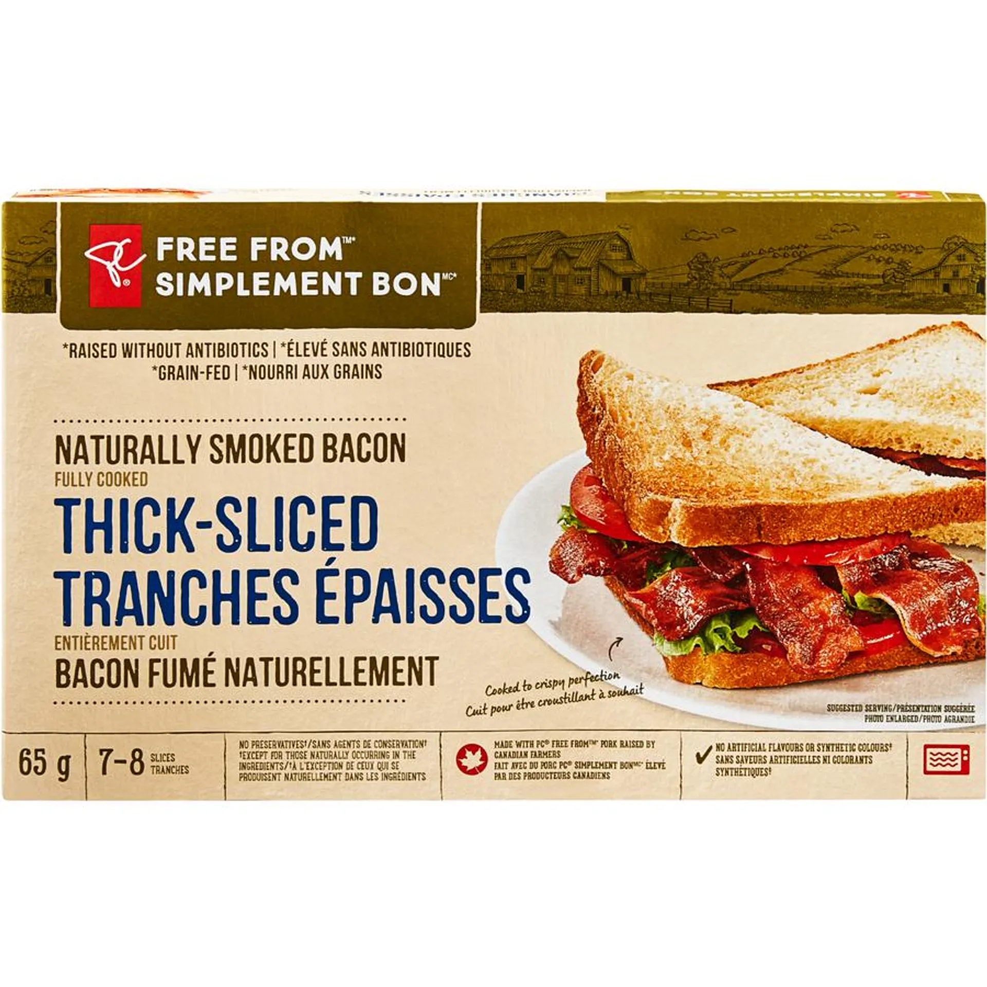Free From Naturally Smoked Fully Cooked Thick Sliced Bacon