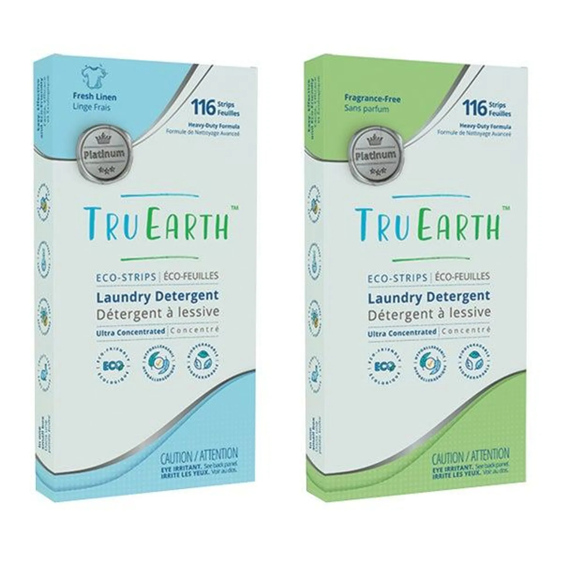 Tru Earth Platinum Eco-Strips Laundry Detergent, 116 Wash Loads