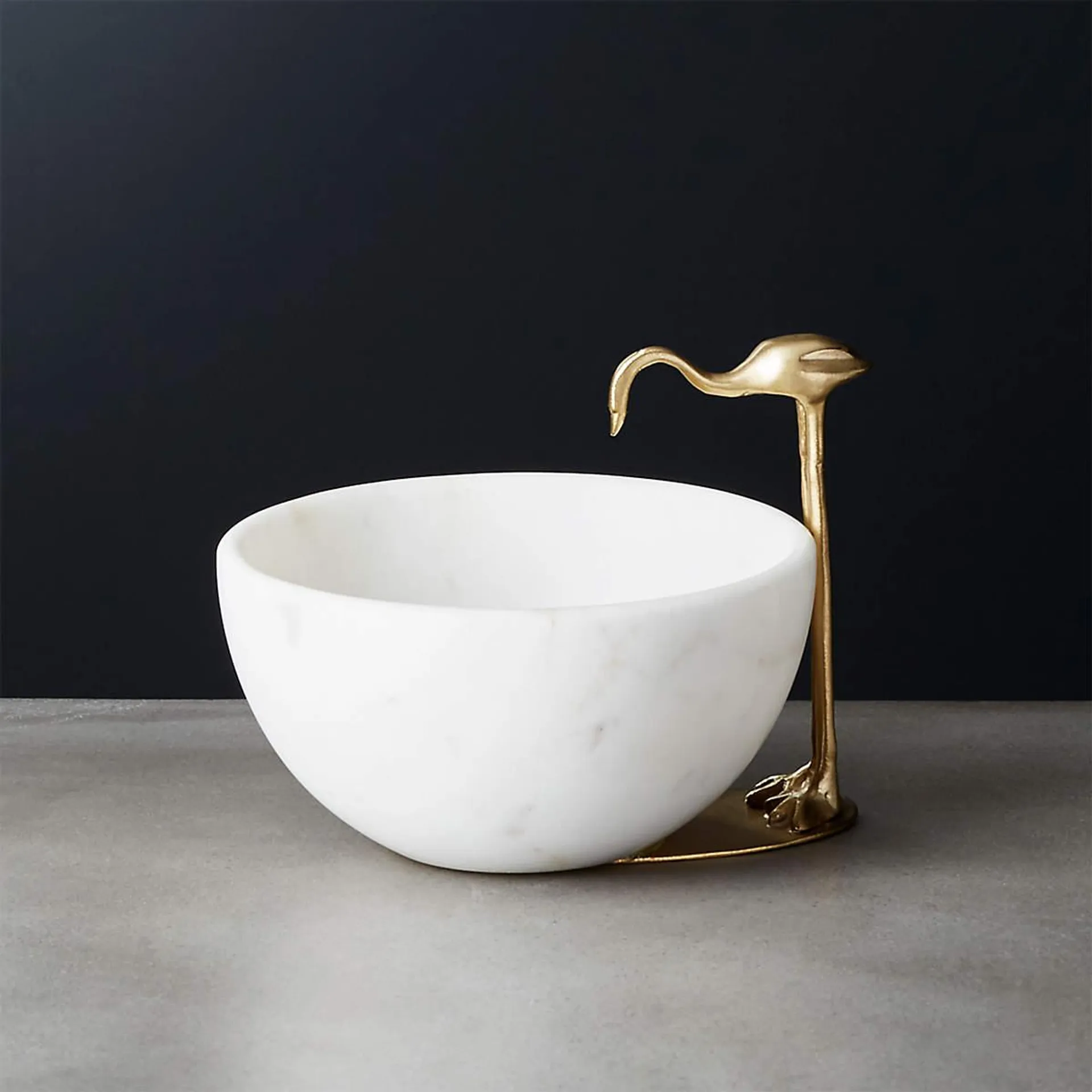 Miles Marble Serving Bowl