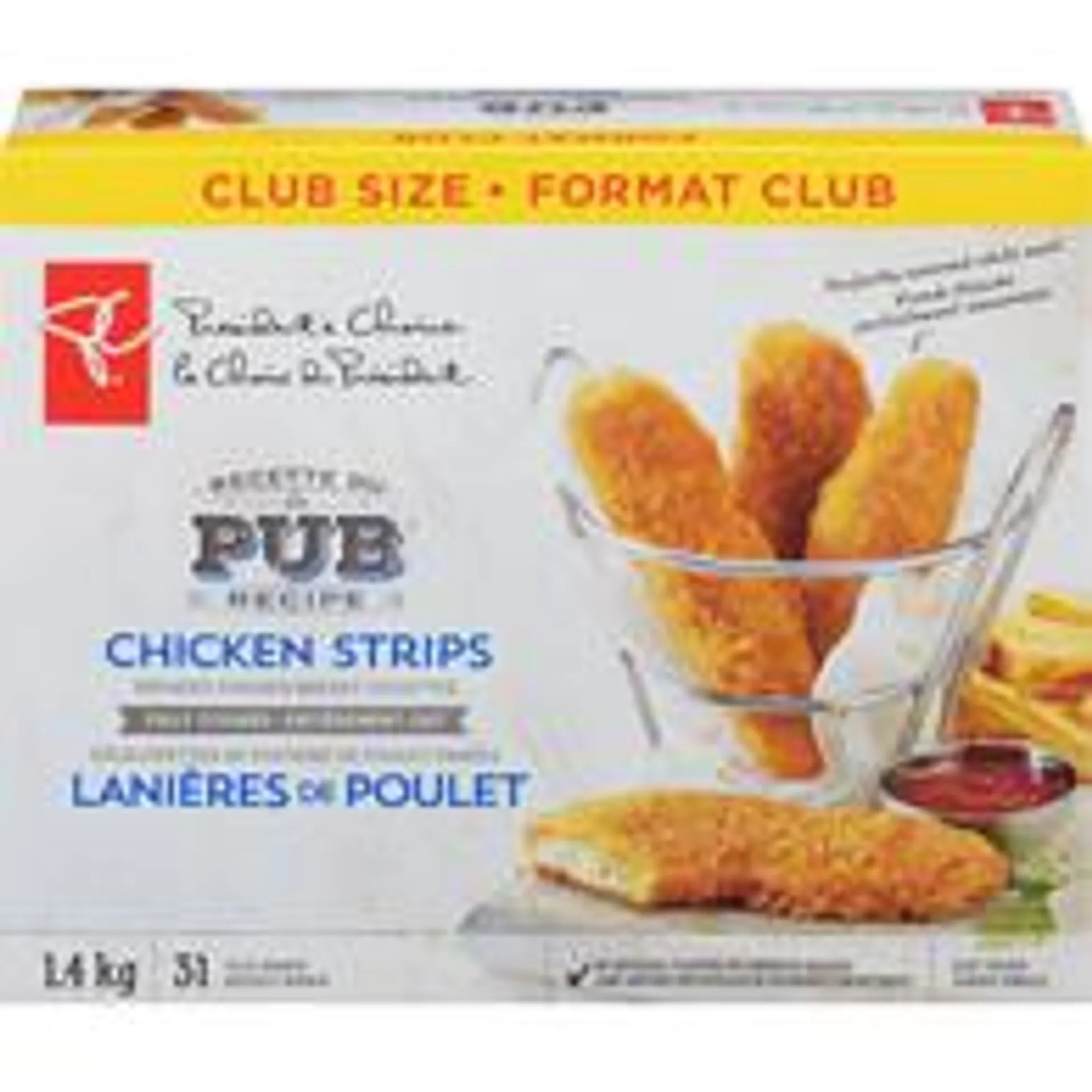 Pub Recipe Chicken Strips, Fully Cooked, Club Size