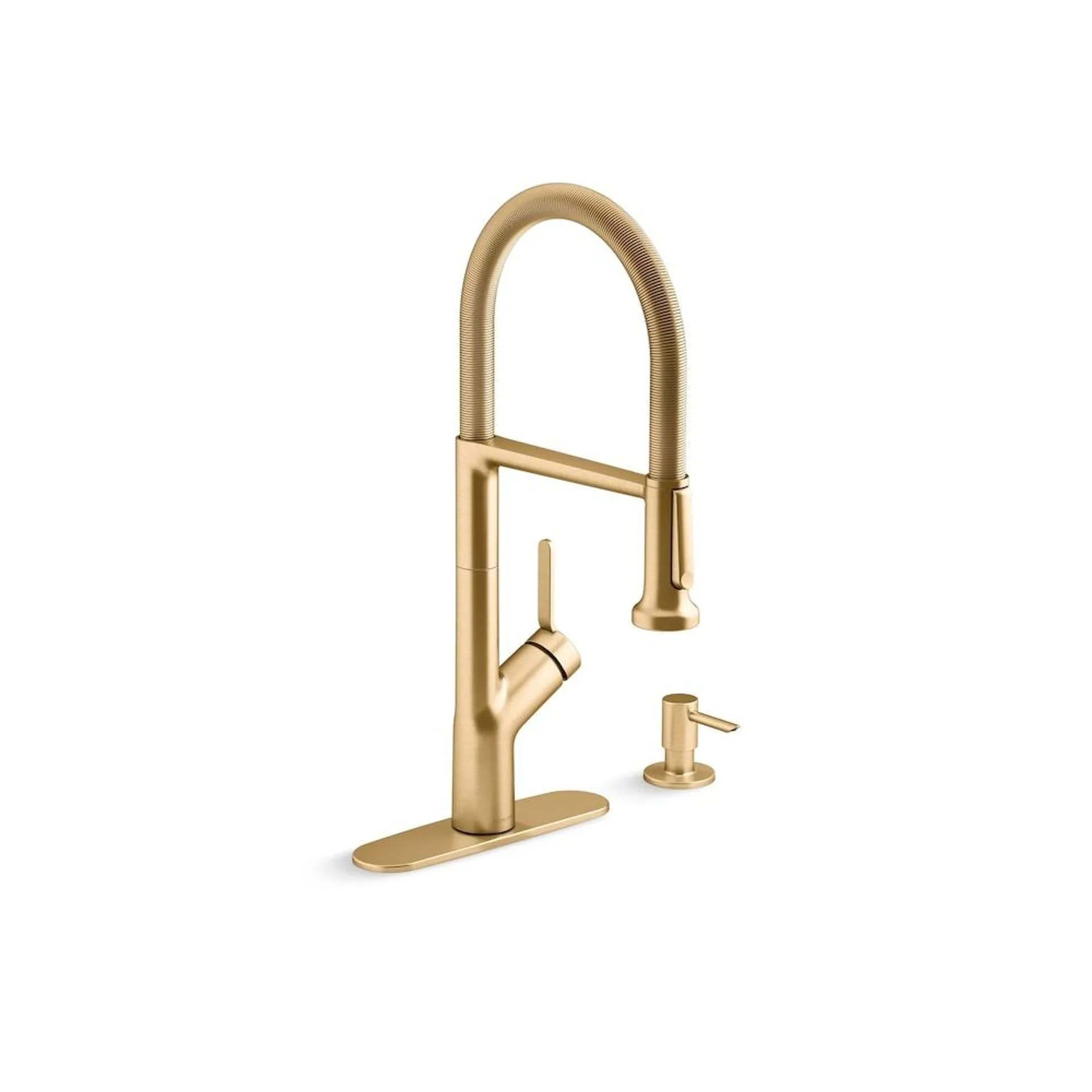 Setra Single-handle semi-professional kitchen sink faucet in Brushed Brass