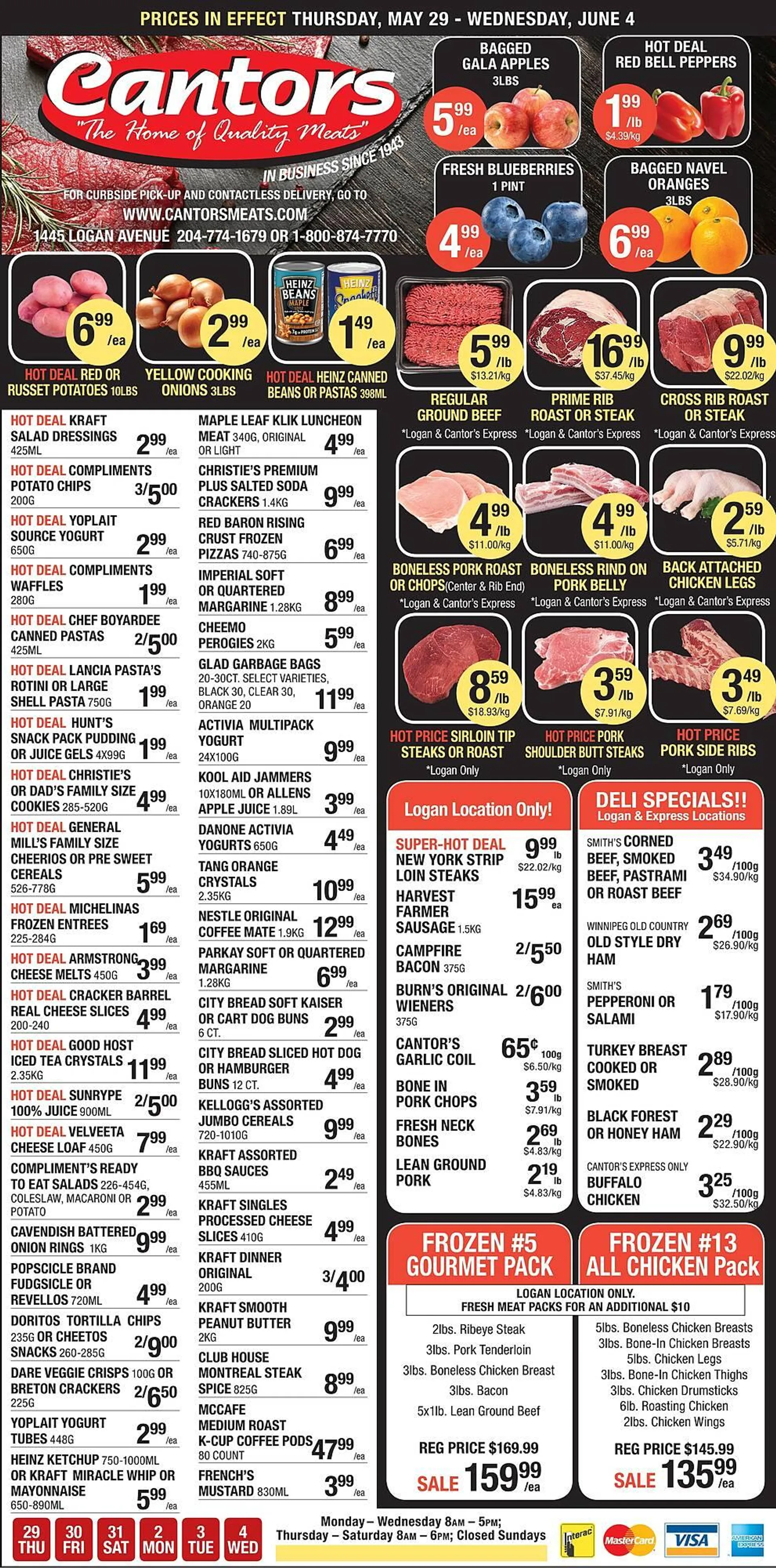 Cantor's Meats flyer from May 29 to June 4 2025 - flyer page 1