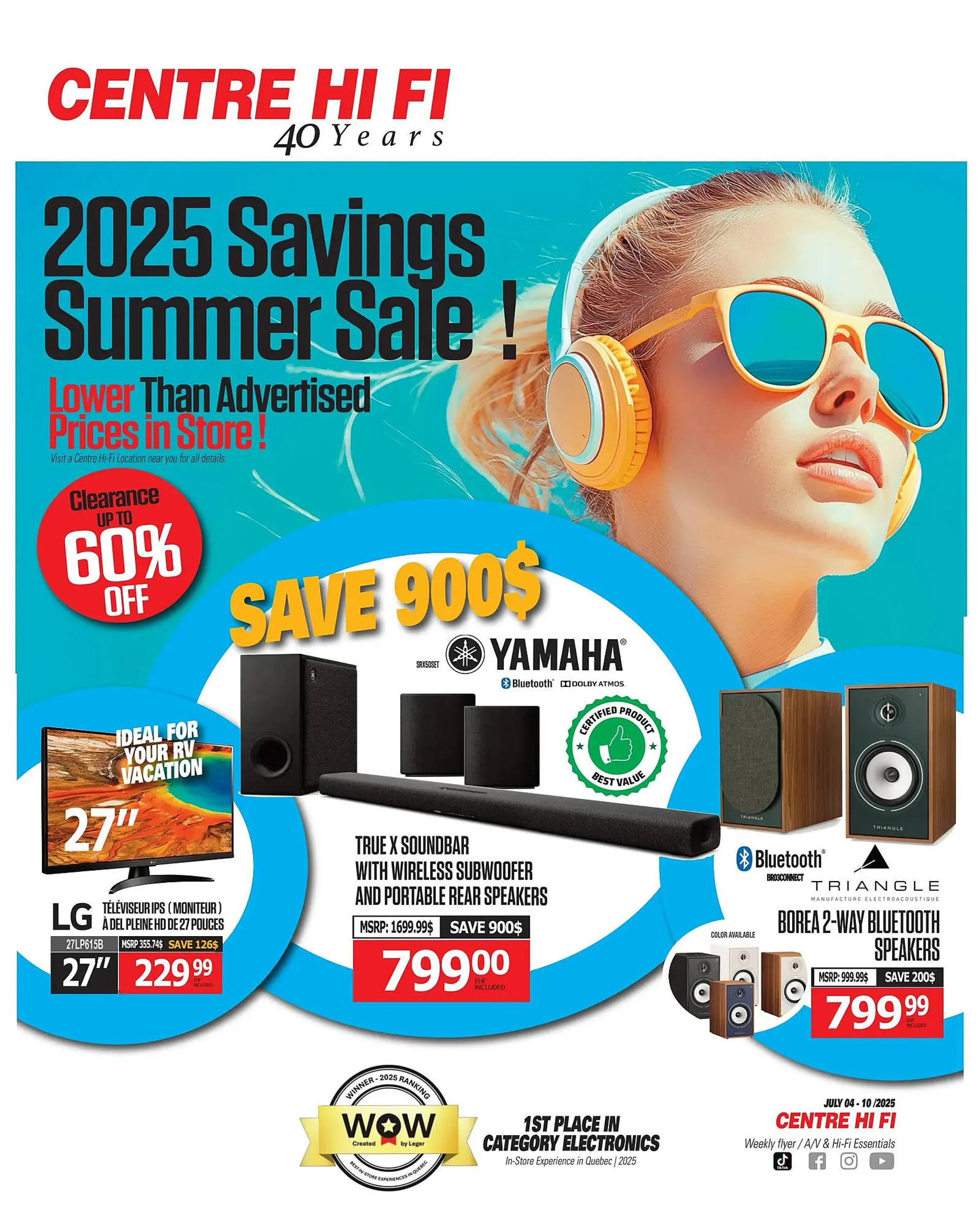 Centre Hi-Fi flyer from July 4 to July 10 2025 - flyer page 1