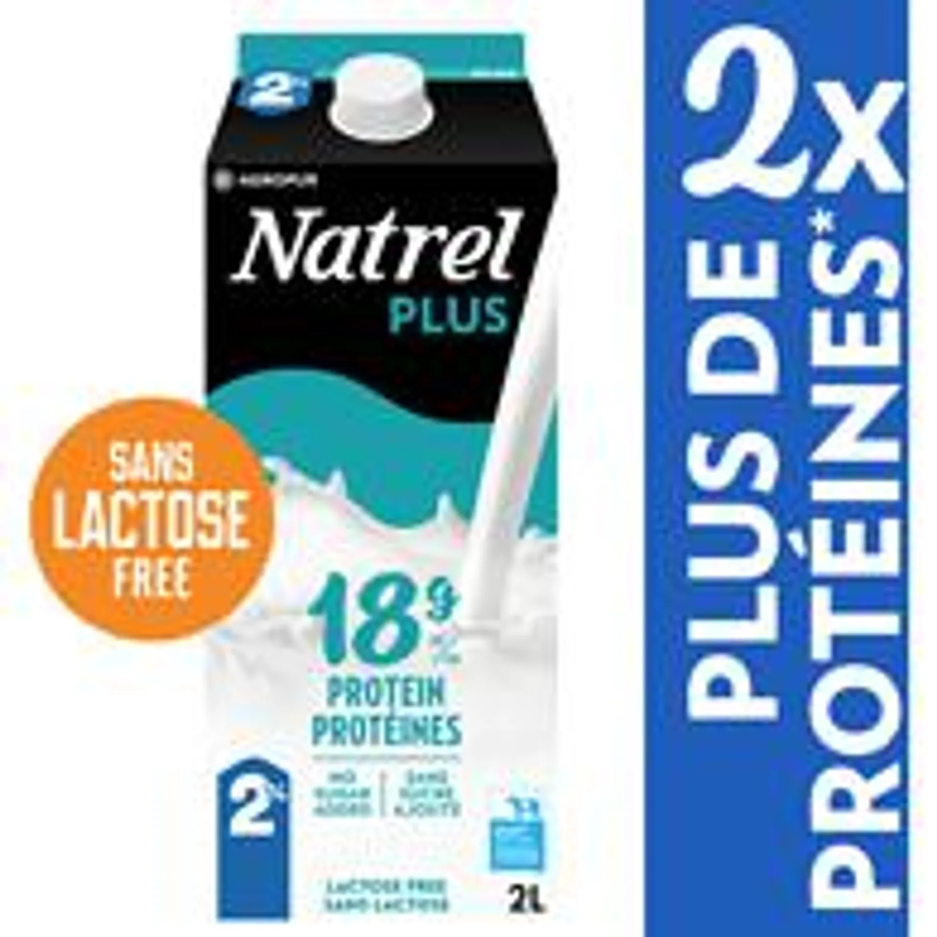 Lait protéiné 2% sans lactose