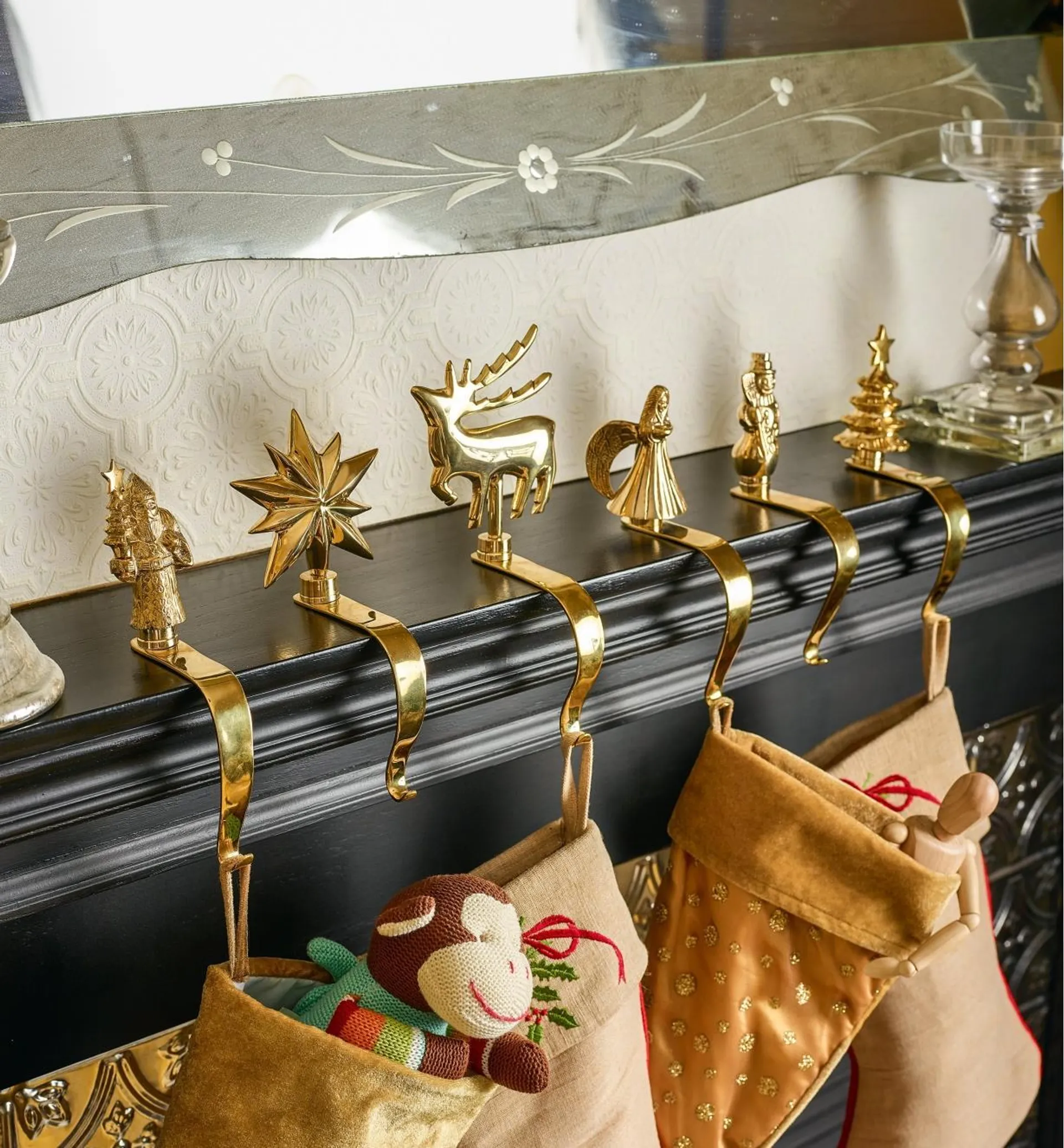 Brass Stocking Hangers