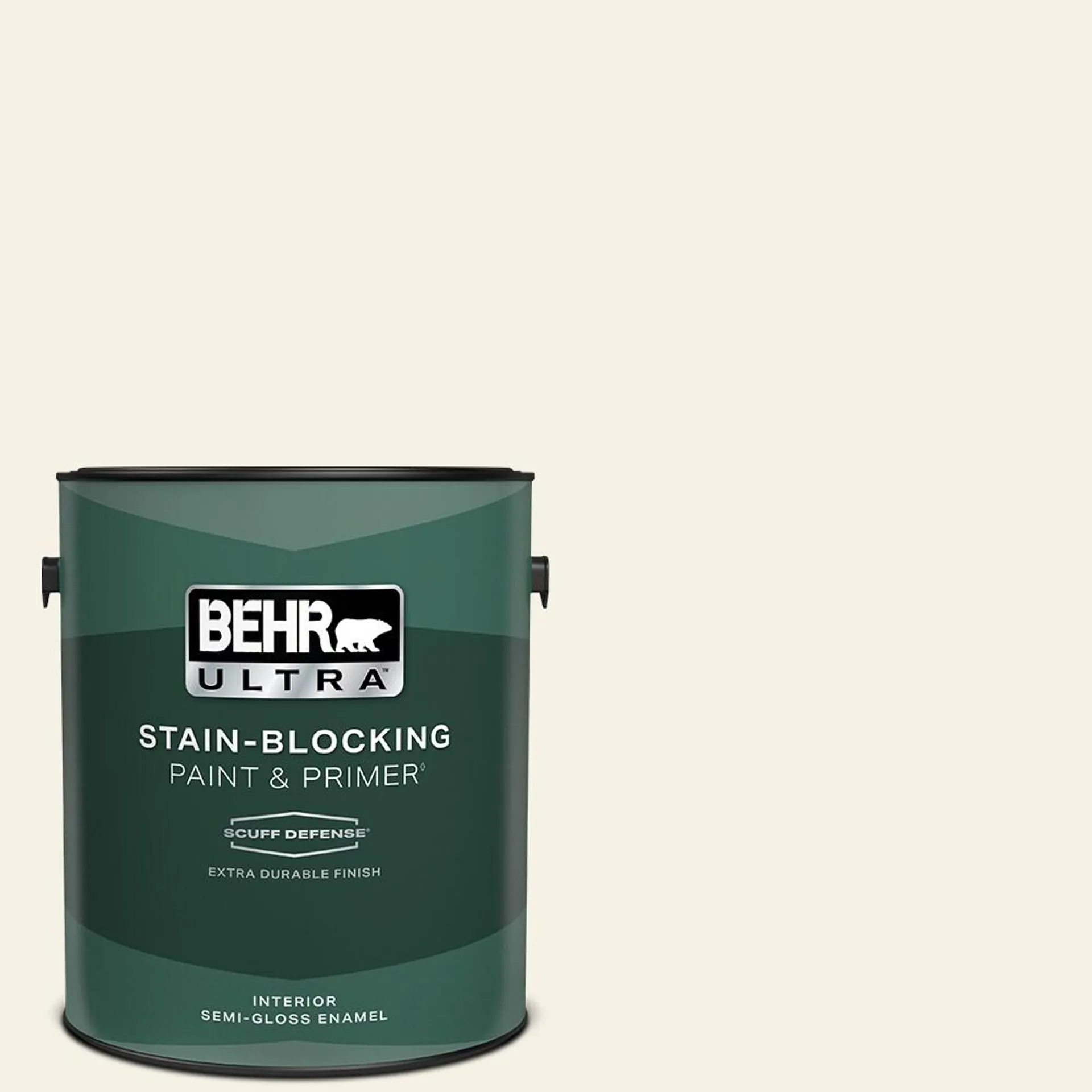 SCUFF DEFENSE Interior Semi-Gloss Enamel Paint & Primer in Simply White BWC-01, 3.79L